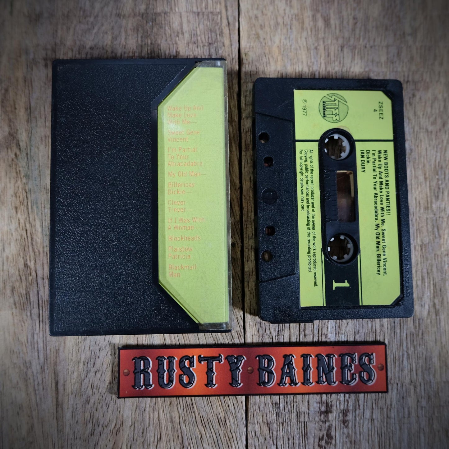 Cassette Tape, Ian Dury, New Boots and Panties