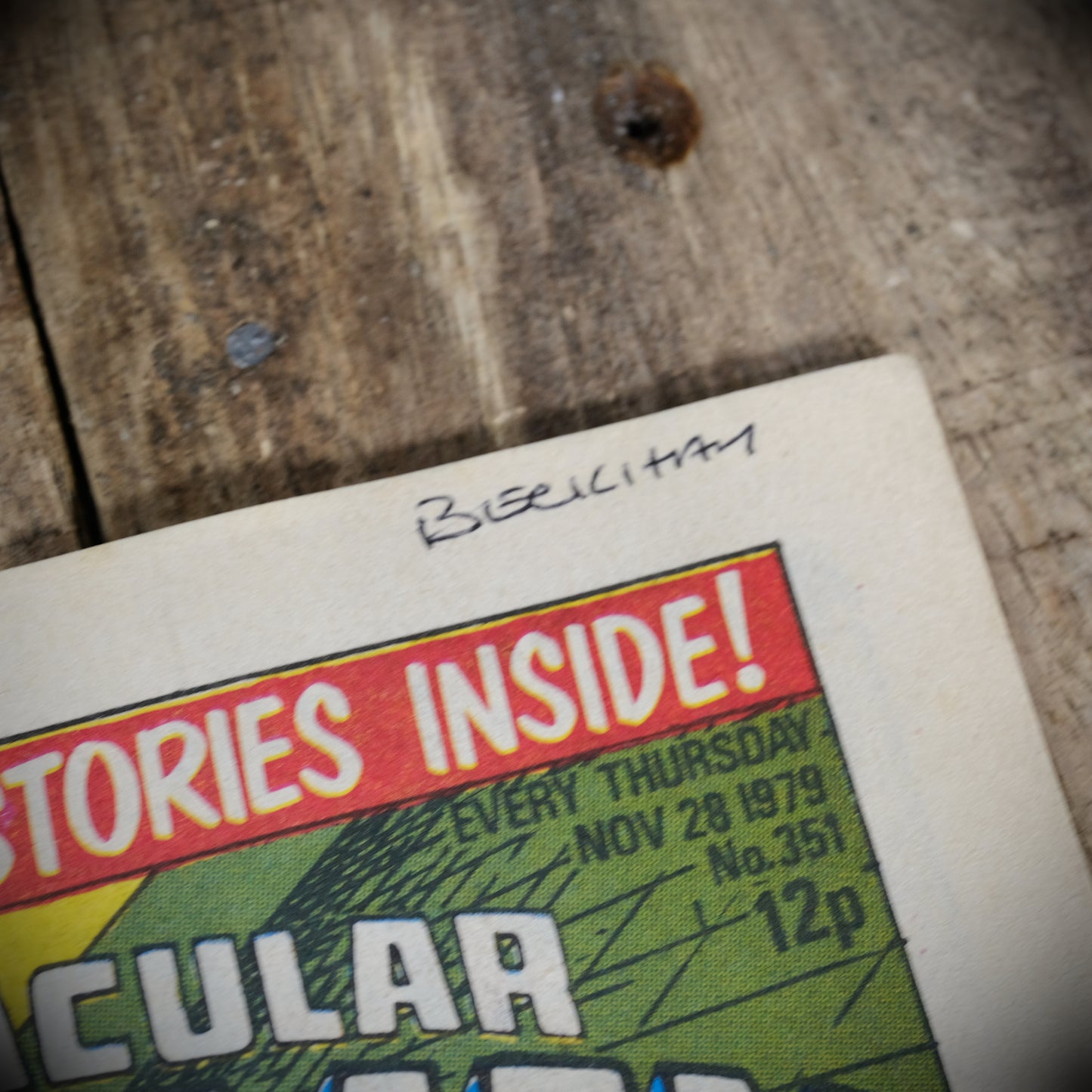 UK Marvel Comic, Spider-Man and Hulk Weekly 28 November 1979 #351