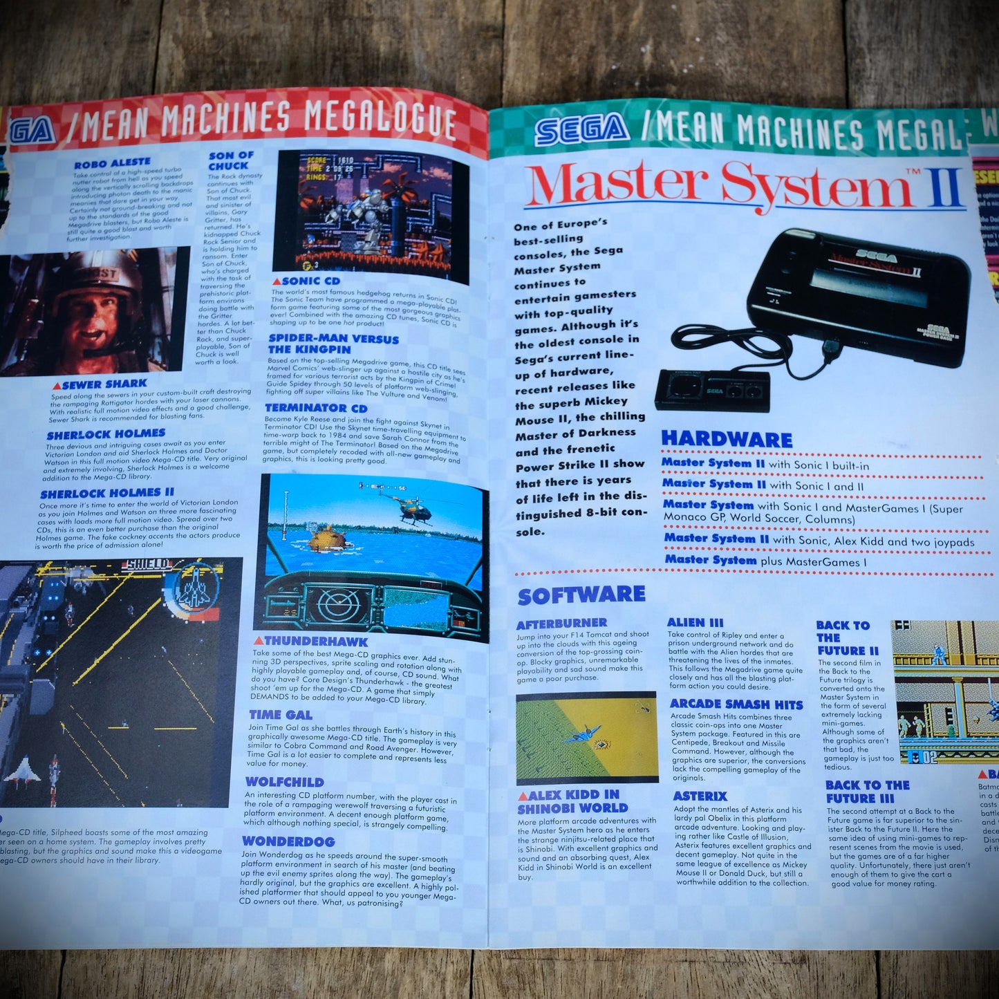 Sega Mean Machines Megalogue, Retro Video Game Catalogue, Game Gear, Megadrive, CD, Masters System II