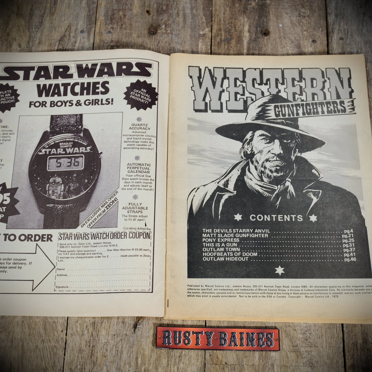 UK Marvel Comic, Western Gunfighters Summer Special 1979