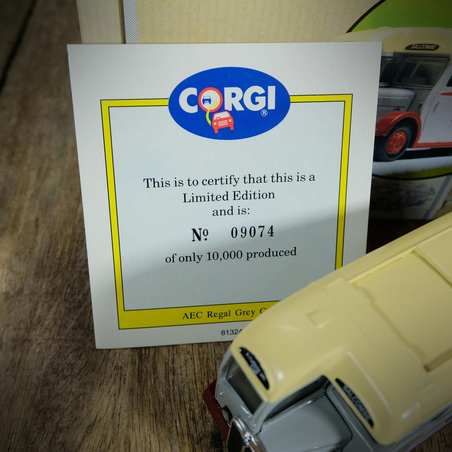 Corgi AEC Regal Bus, Grey Cars Livery, Boxed