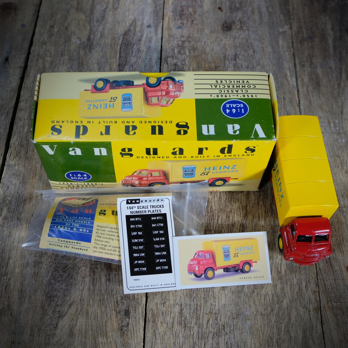 Lledo Vanguards Bedford S Type Van Lorry, Heinz Beans, Boxed, Made in England
