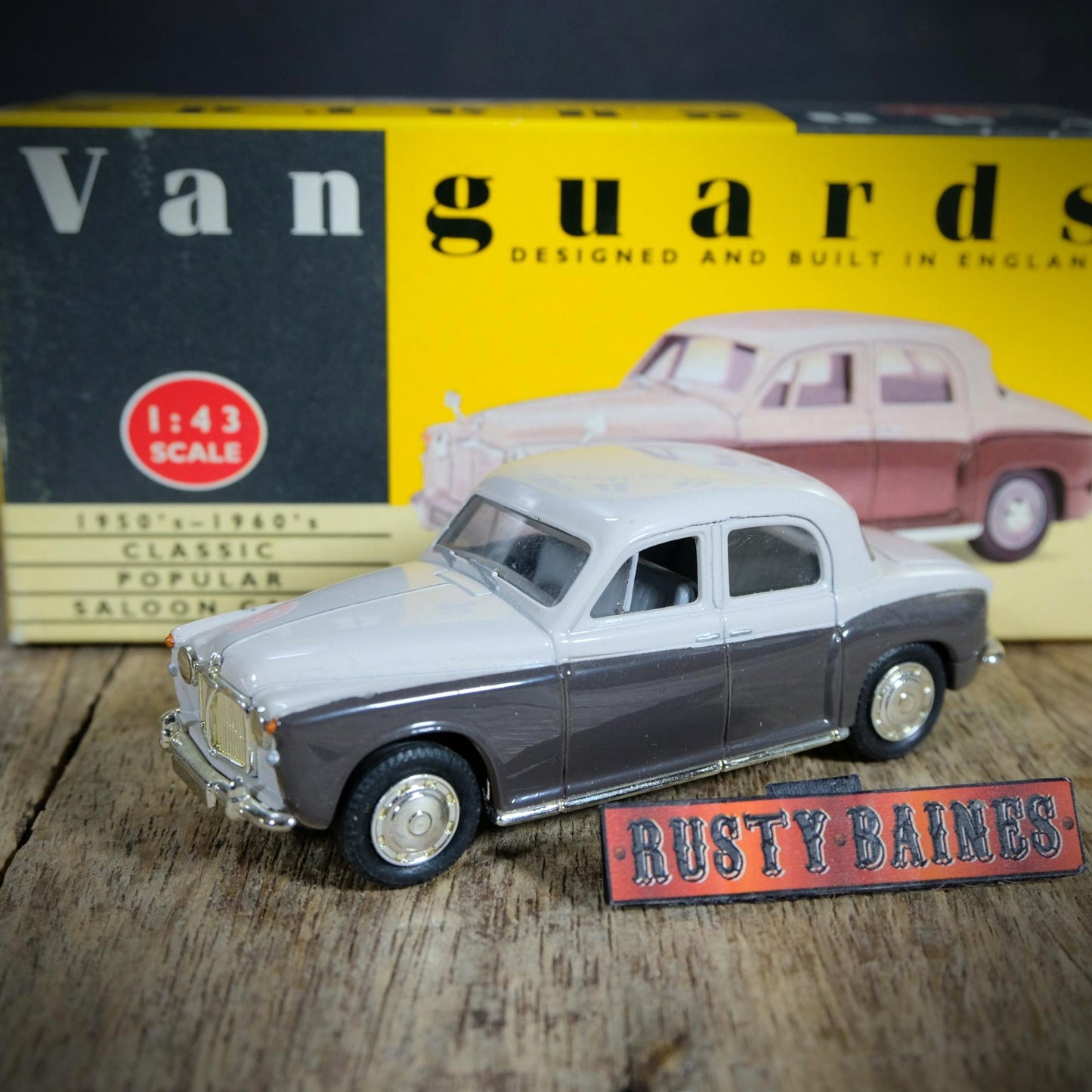 Lledo Vanguards Rover P4, 1/43 Scale, 2-Tone Beige/Brown, Boxed, Made in England