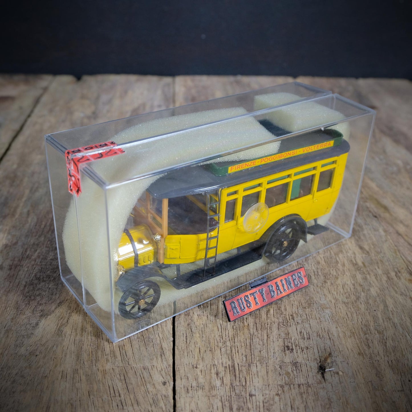 Rio Fiat Omnibus, Vintage Early Motor Bus, Yellow, 1/43 Scale