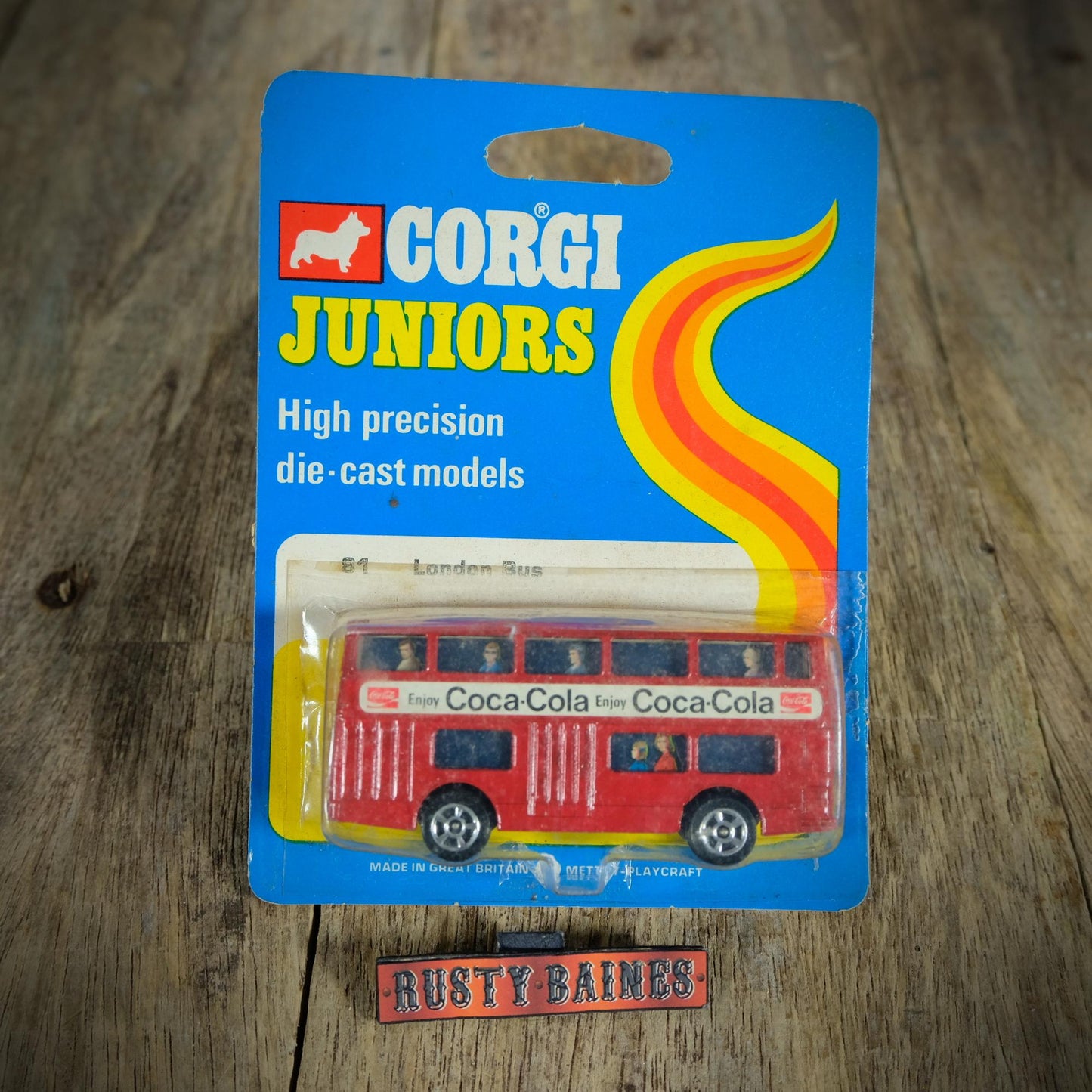 Vintage Corgi Juniors London Bus, Coca Cola Livery