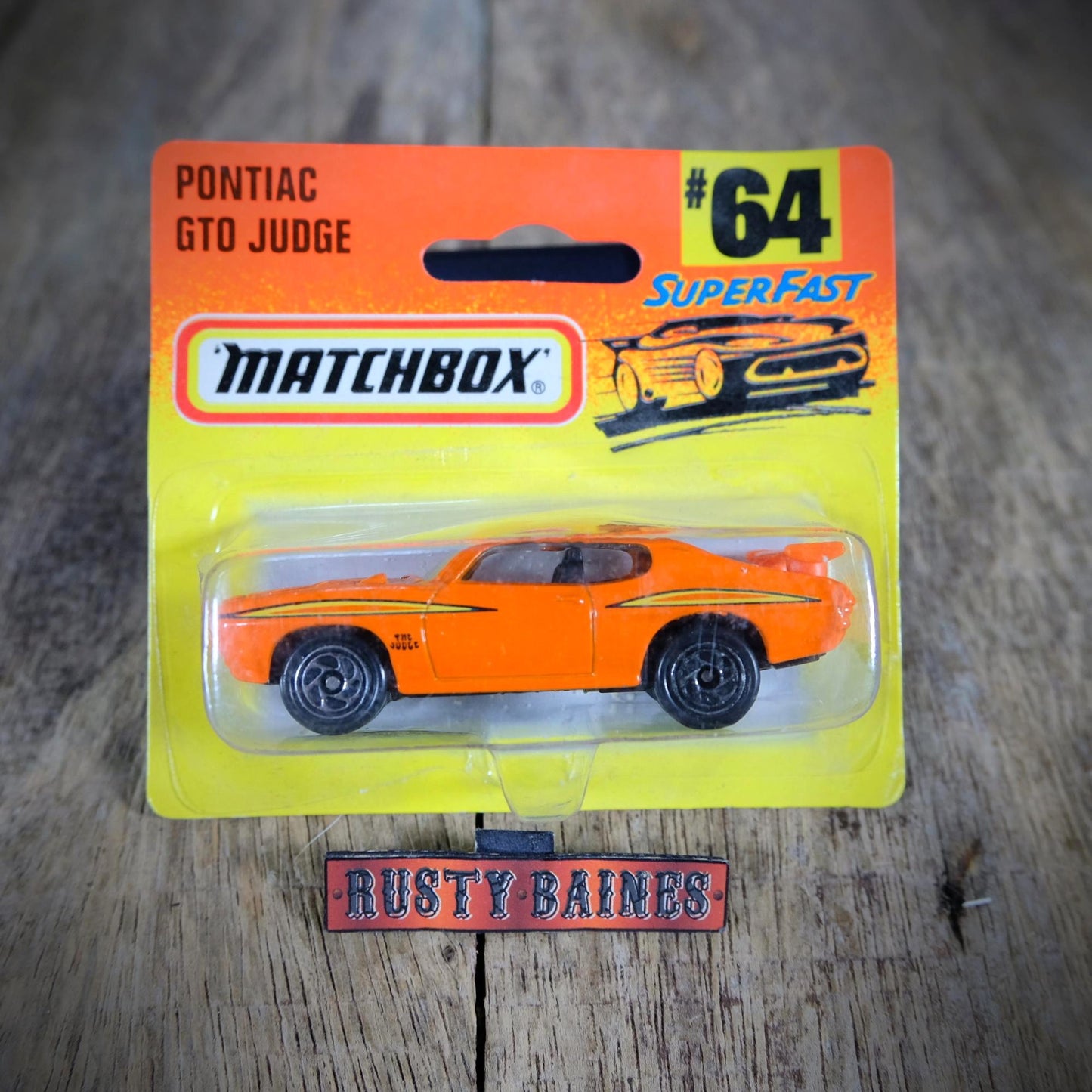 Matchbox Pontiac GTO Judge Muscle Car, Orange, Sealed