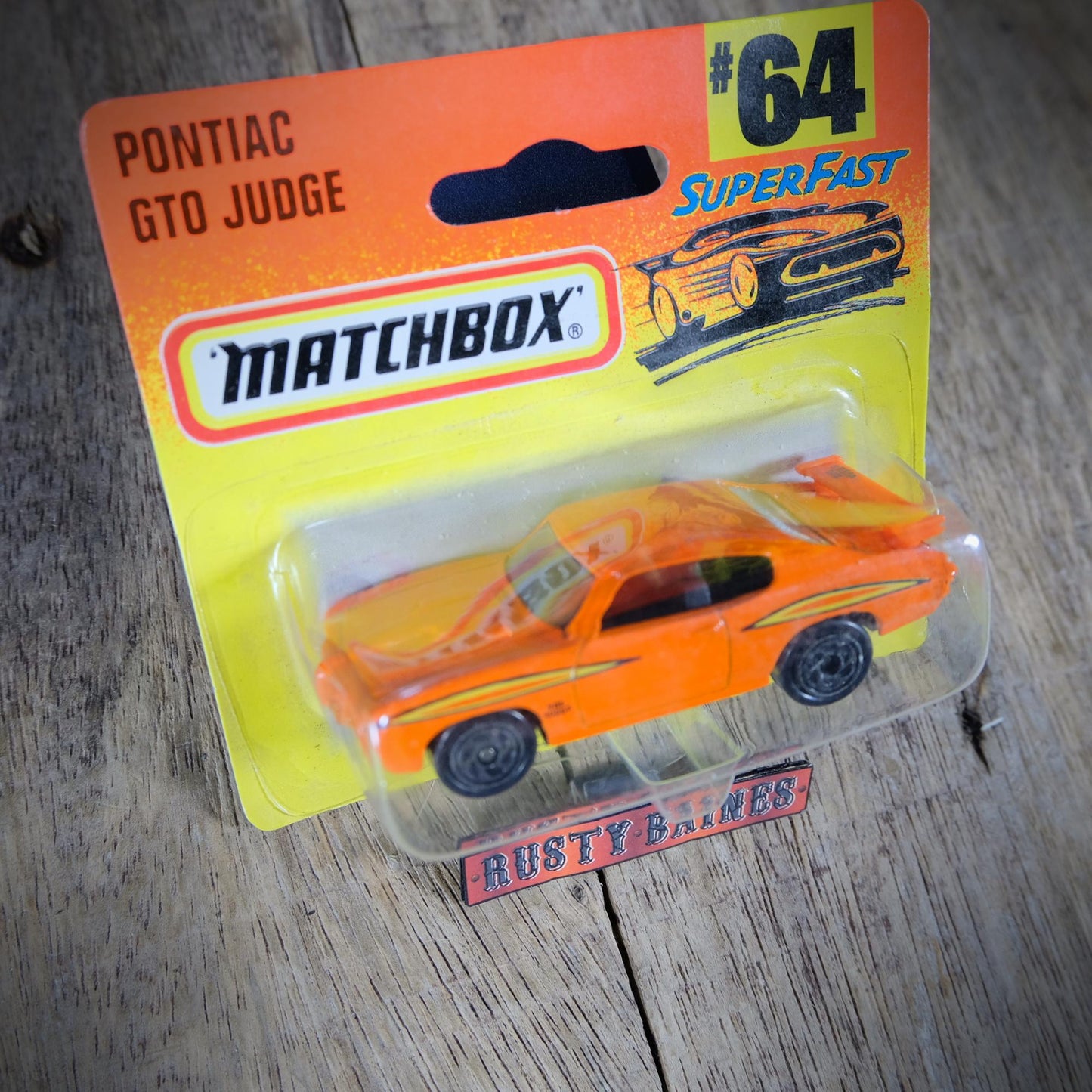 Matchbox Pontiac GTO Judge Muscle Car, Orange, Sealed