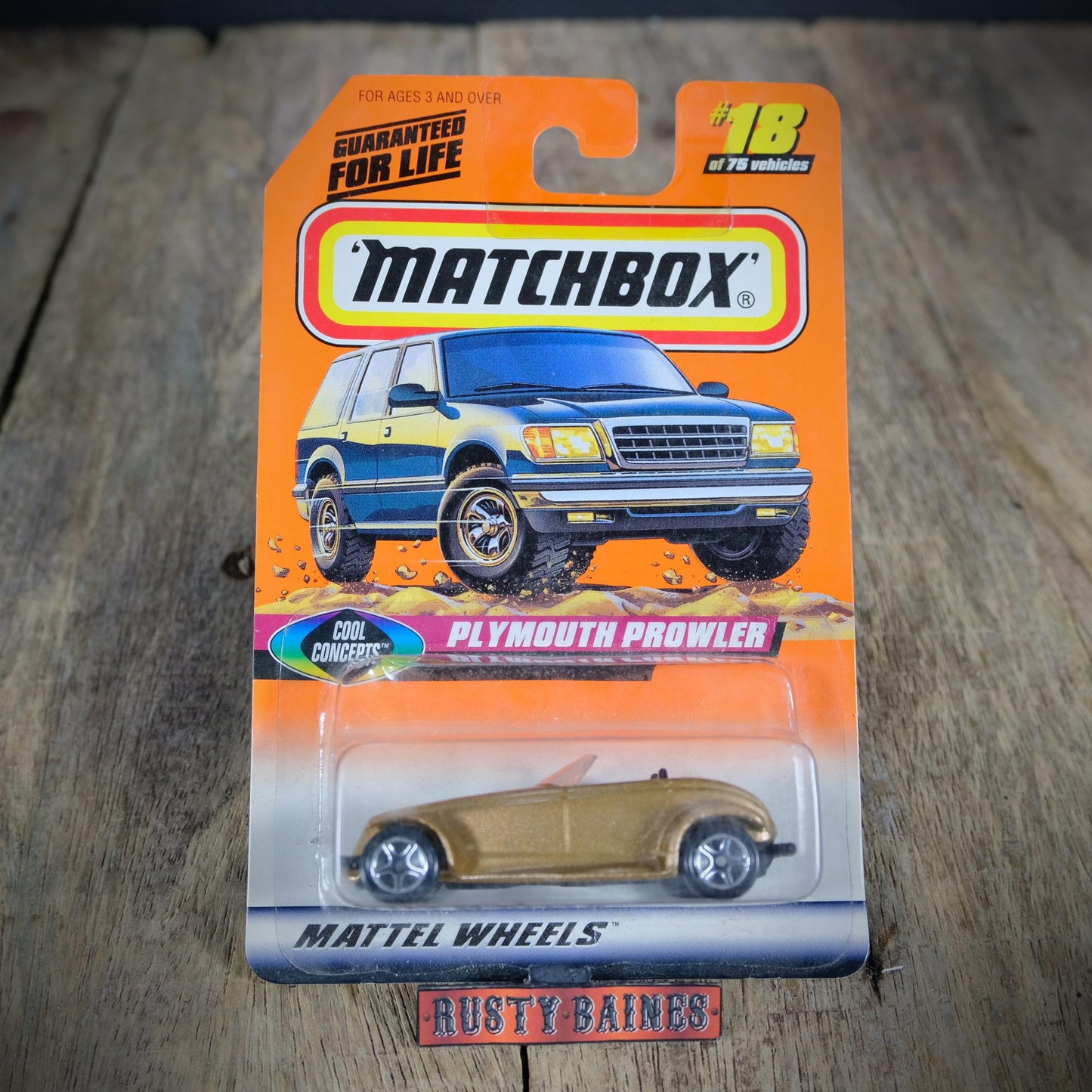 Matchbox Plymouth Prowler Hot Rod Custom, Gold, Sealed