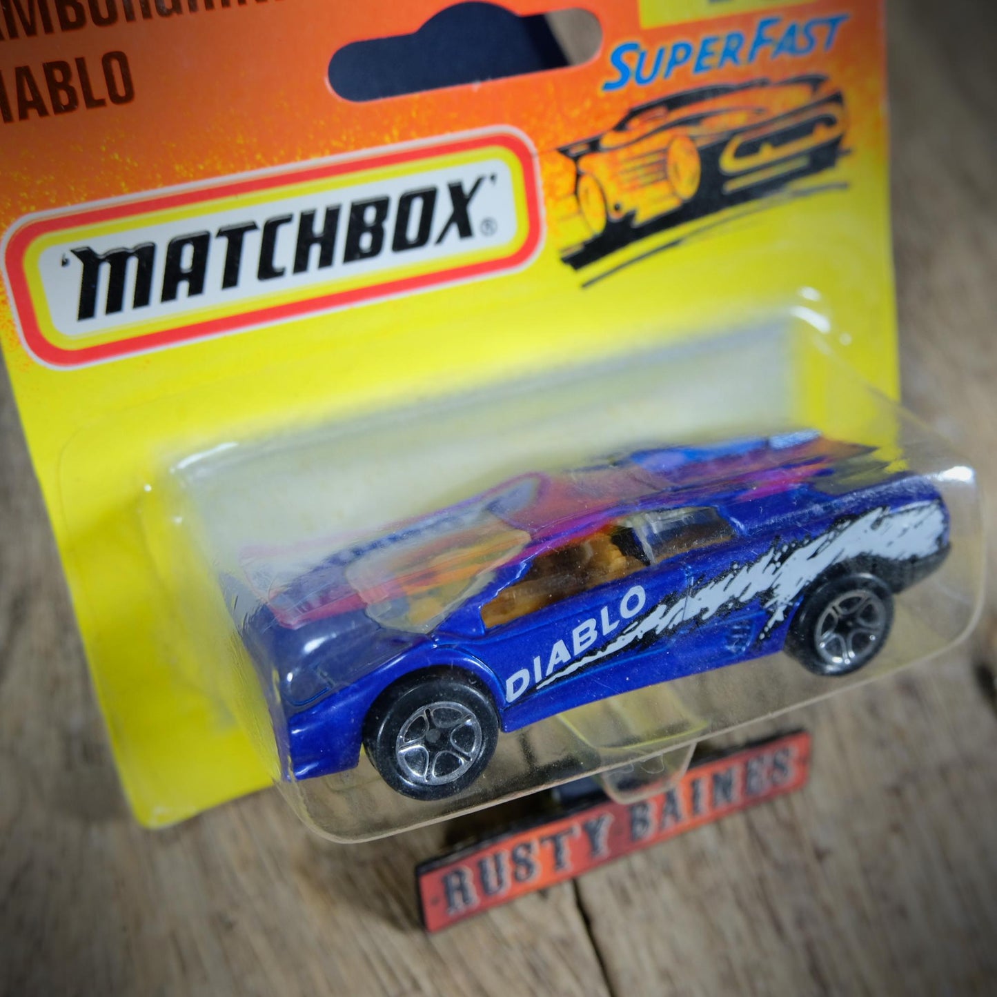 Matchbox Lamborghini Diablo, Blue, Sealed