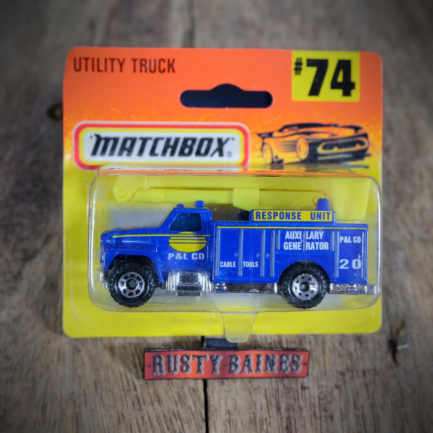 Matchbox Utility Truck, Generator Response Unit Cherry Picker, Blue, Sealed