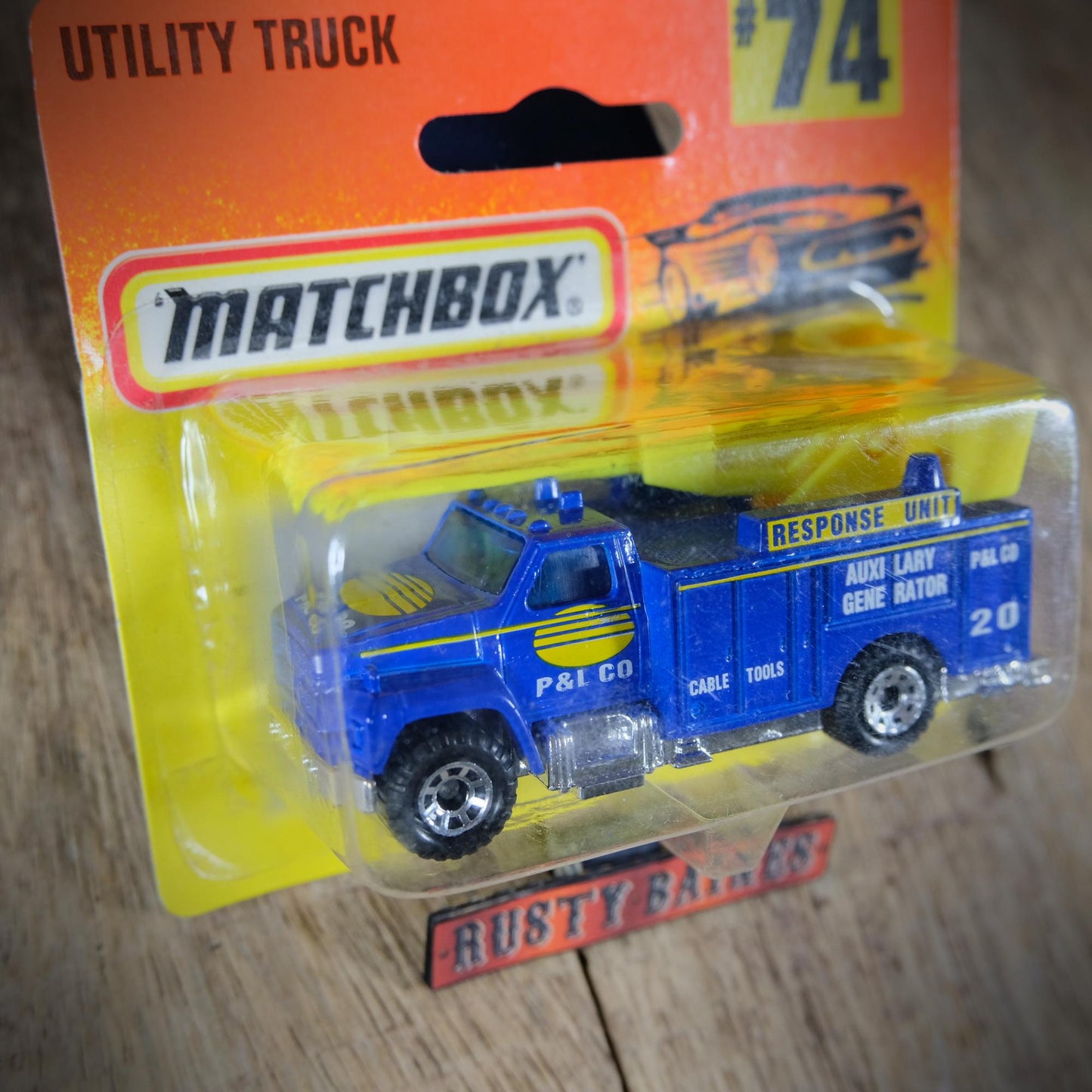 Matchbox Utility Truck, Generator Response Unit Cherry Picker, Blue, Sealed