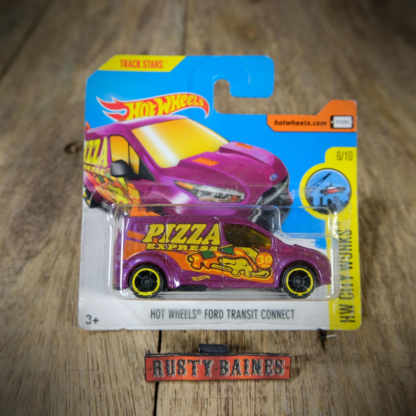Hot Wheels Ford Transit Connect Pizza Express, Take Away Delivery Van, Sealed