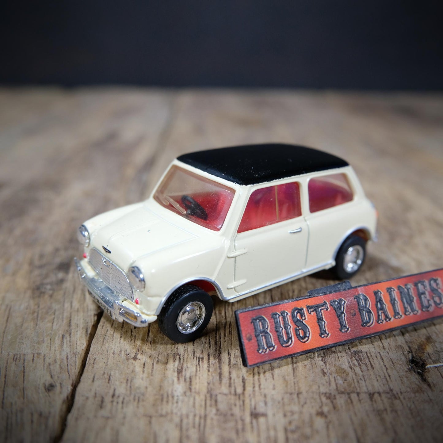 Matchbox (Dinky Series) Mk1 1964 Austin Mini Cooper S, Snowberry White/Black, Unboxed