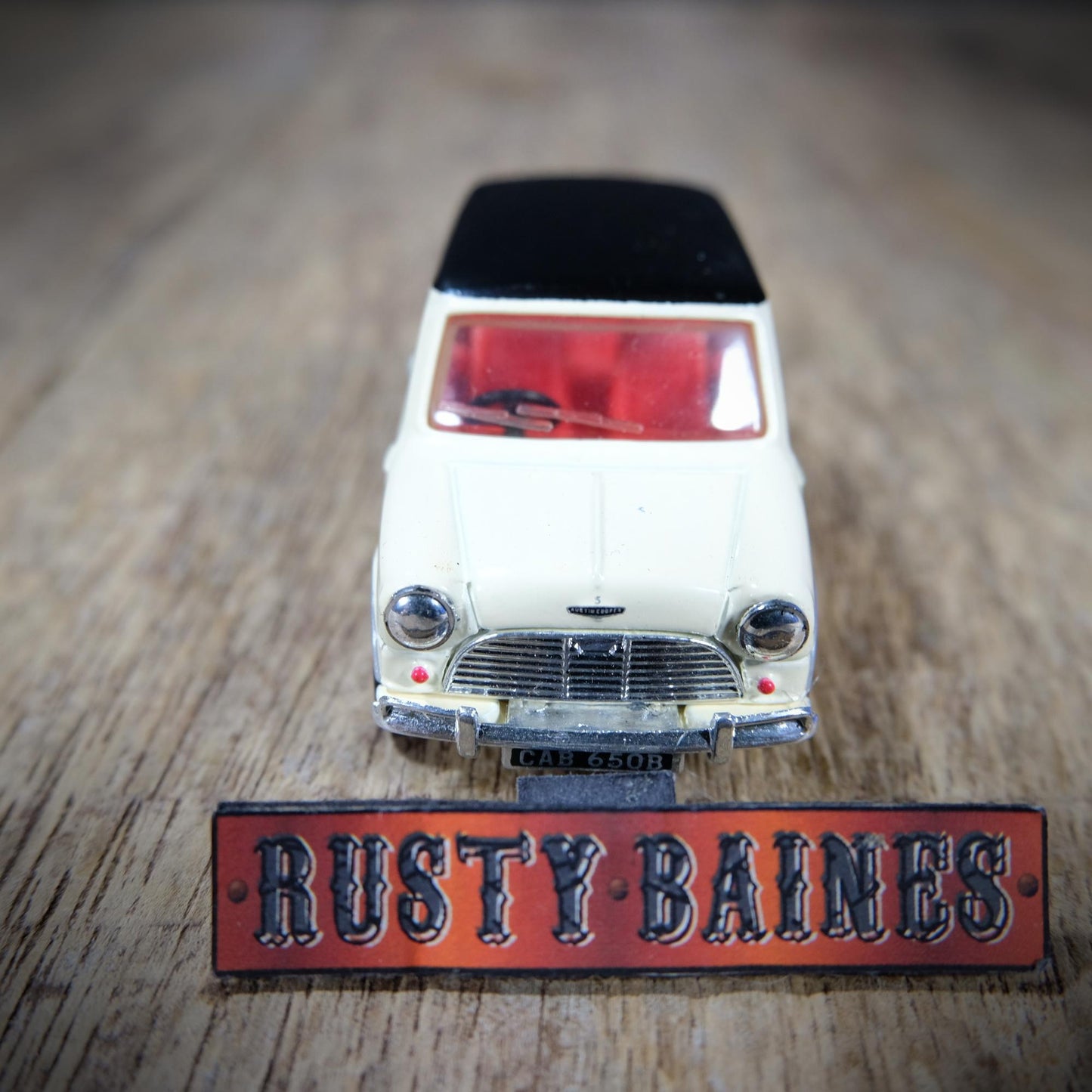 Matchbox (Dinky Series) Mk1 1964 Austin Mini Cooper S, Snowberry White/Black, Unboxed