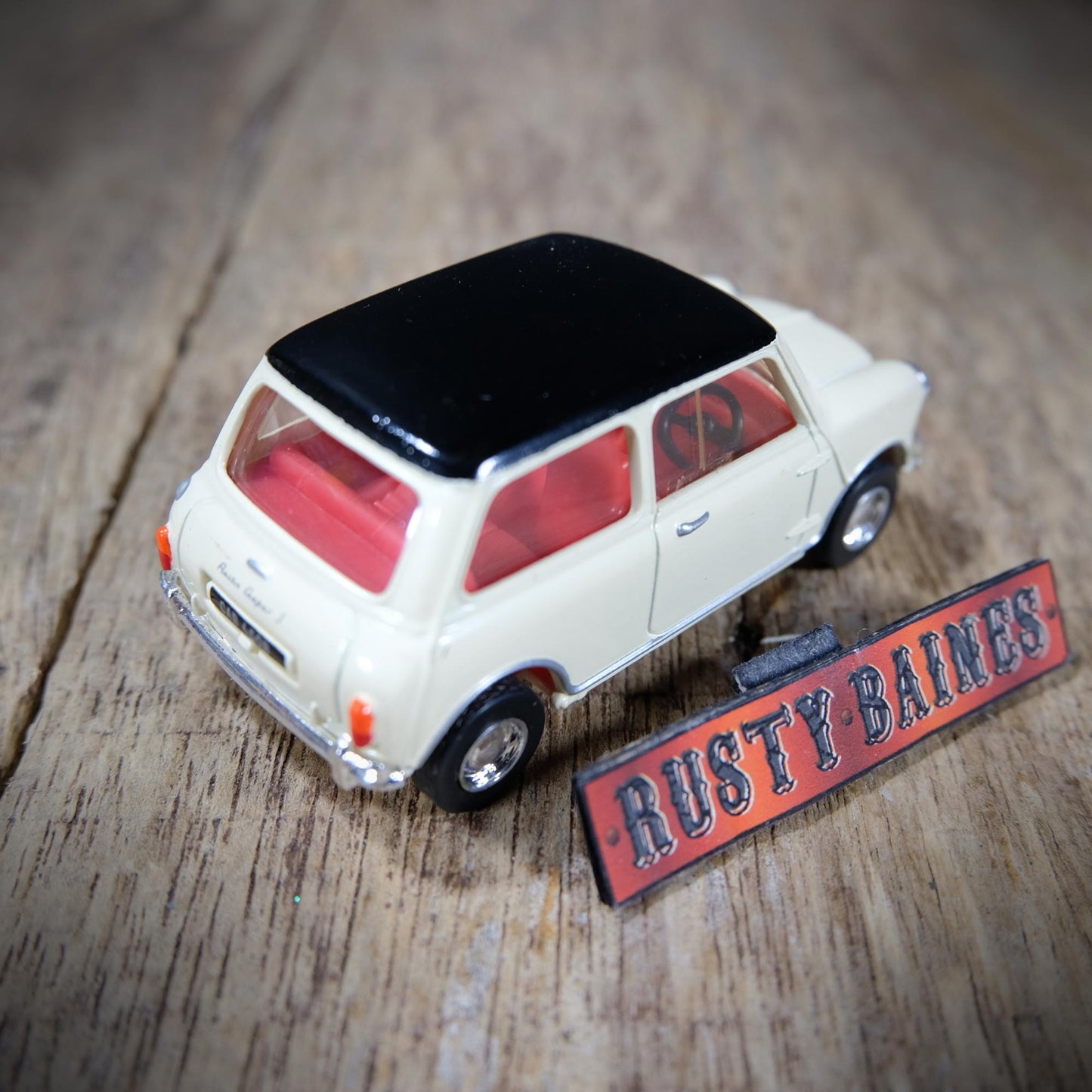 Matchbox (Dinky Series) Mk1 1964 Austin Mini Cooper S, Snowberry White/Black, Unboxed