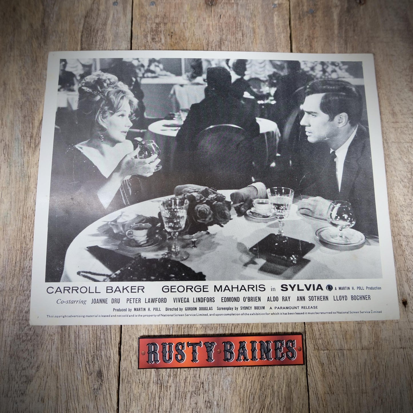Movie Lobby Card, Sylvia, Carroll Baker, George Maharris