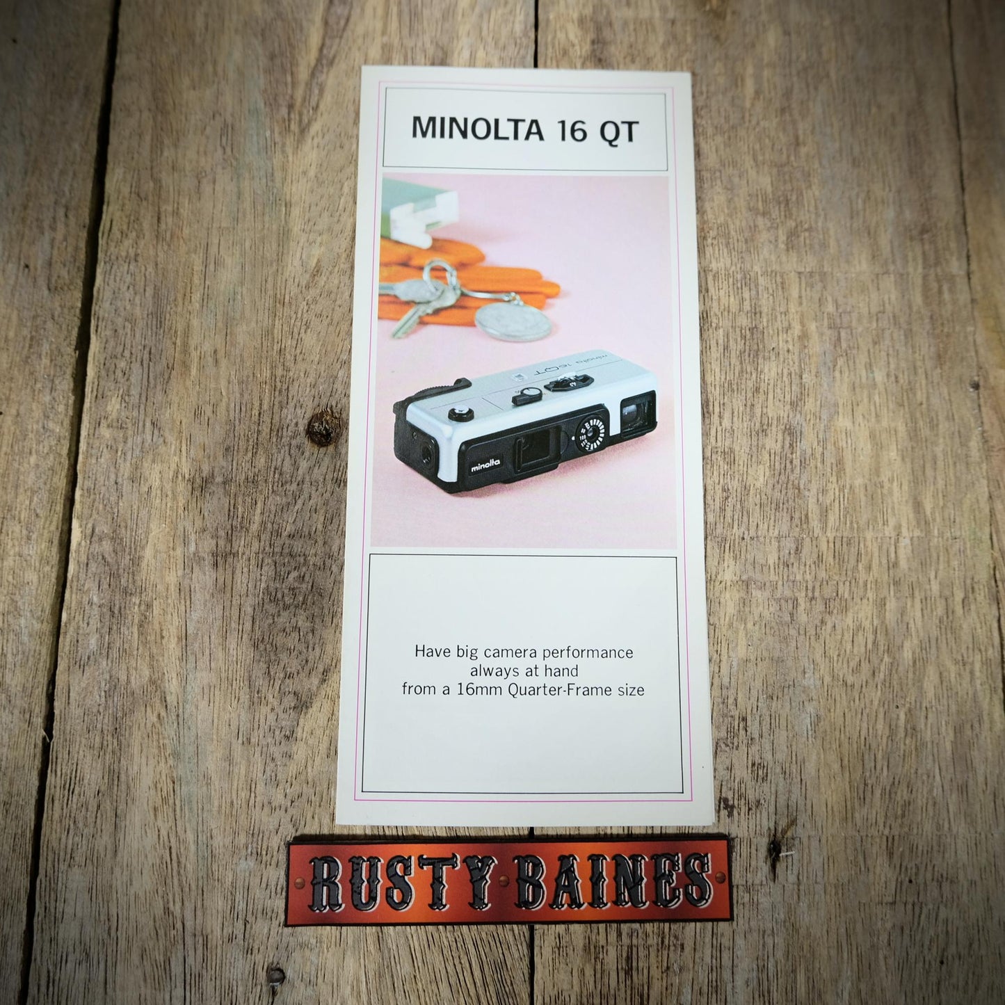 Vintage Sales Brochure for Minolta 16 QT Quarter Frame Camera