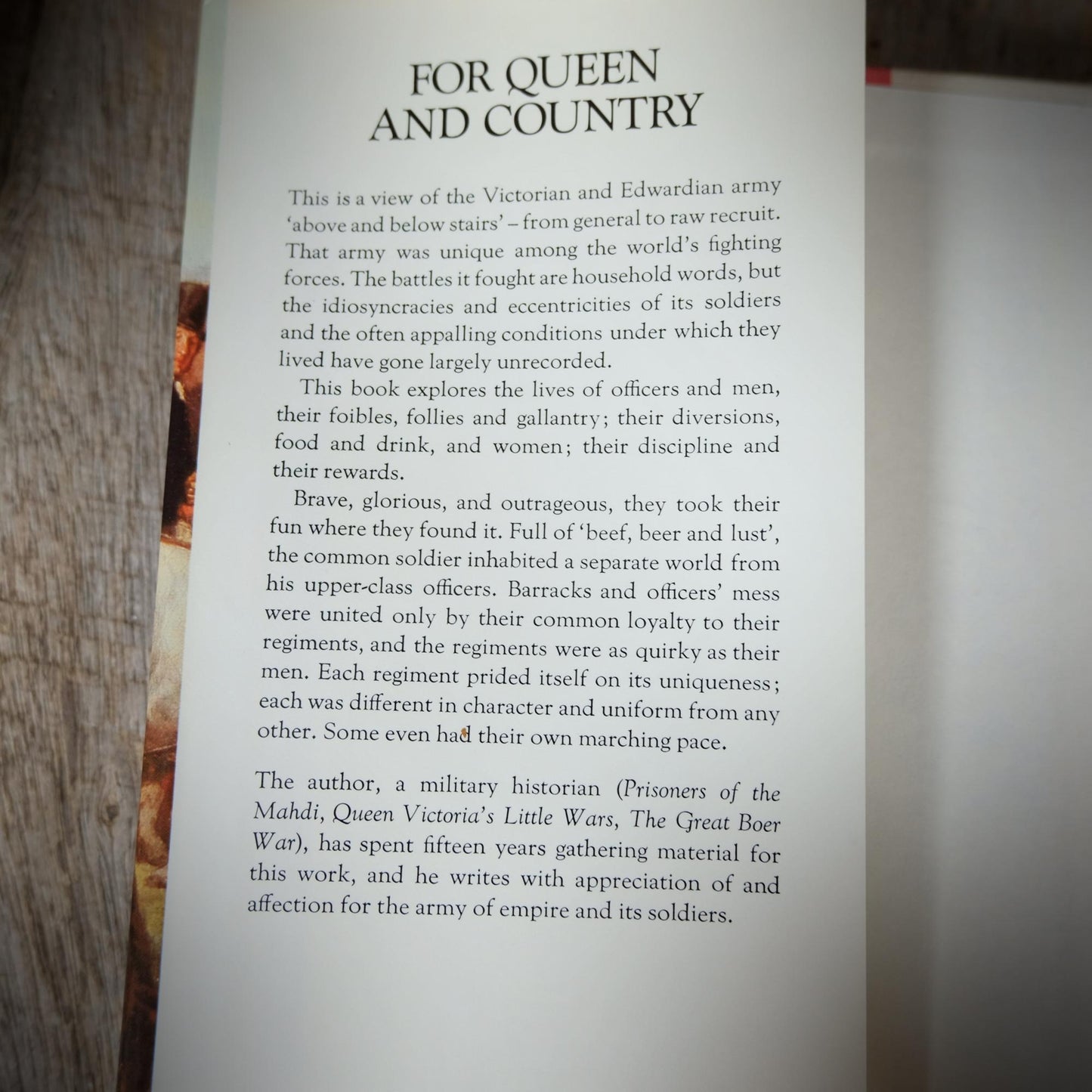 For Queen and Country, A Social History of the Victorian & Edwardian Army, Byron Farwell, 1981 Hardcover