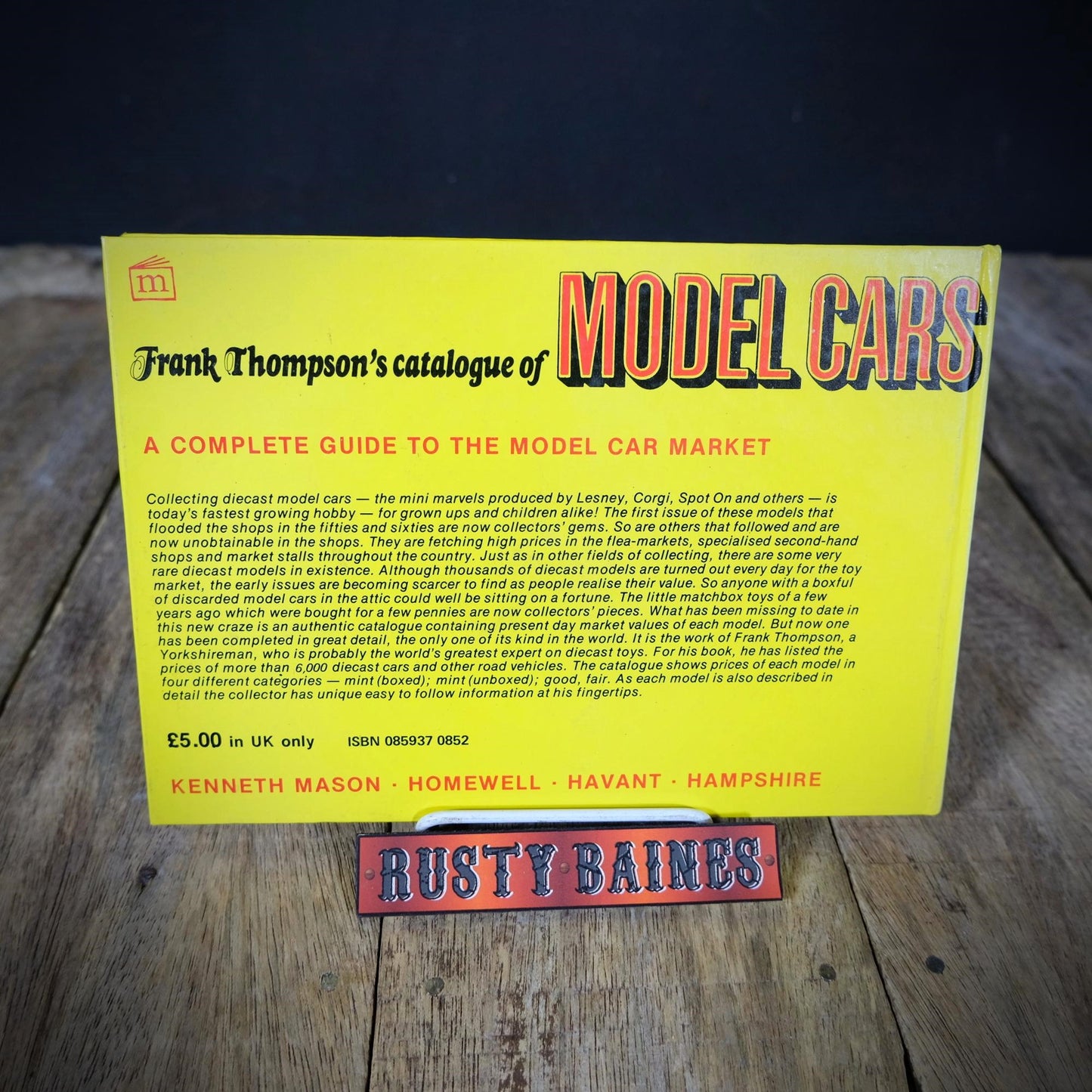 Frank Thompson's Catalogue of Model Cars, Undated Hardcover