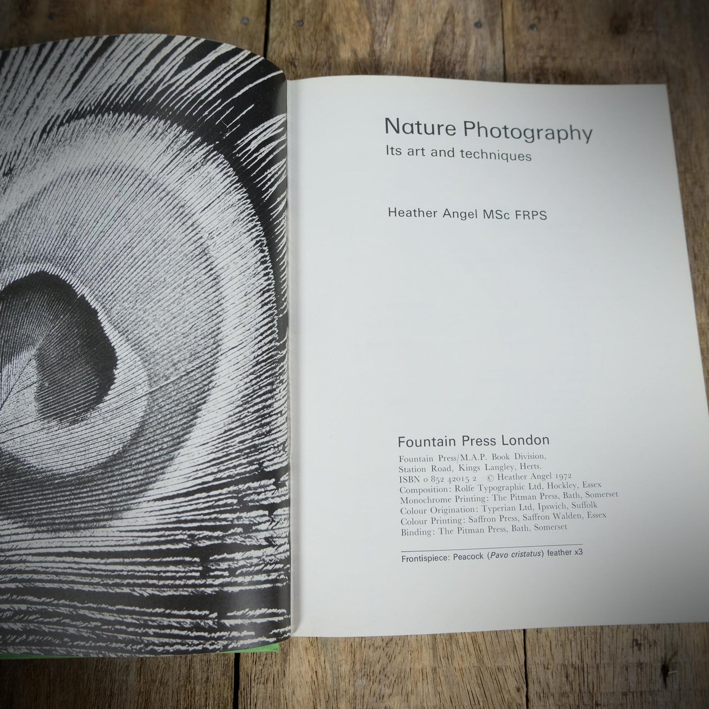 Nature Photography, Heather Angel, 1972 Hardcover
