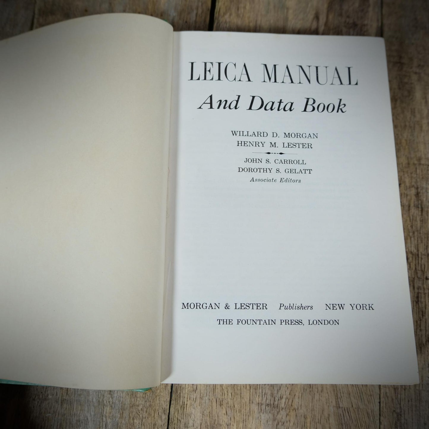 Leica Manual and Data Book, 1955 Hardcover