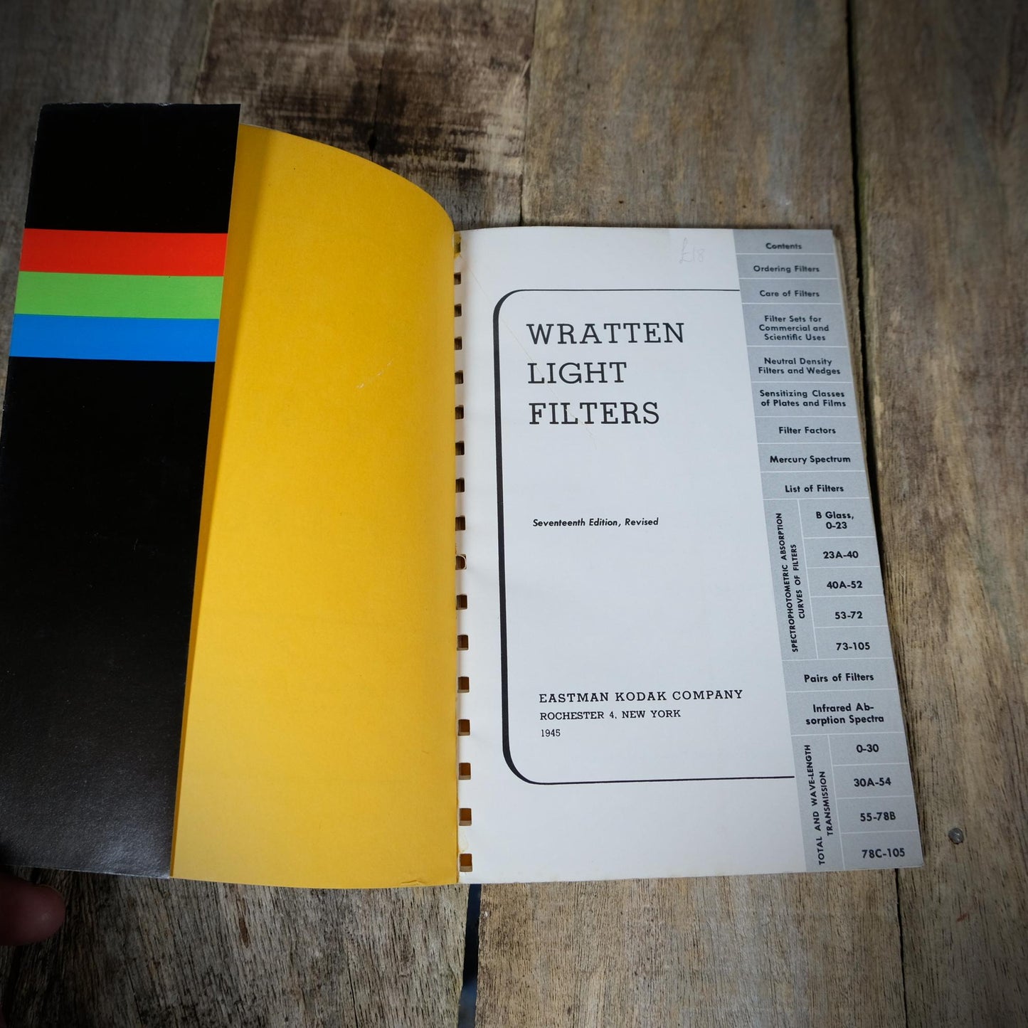 Wratten Light Filters (film photography) Kodak 1945