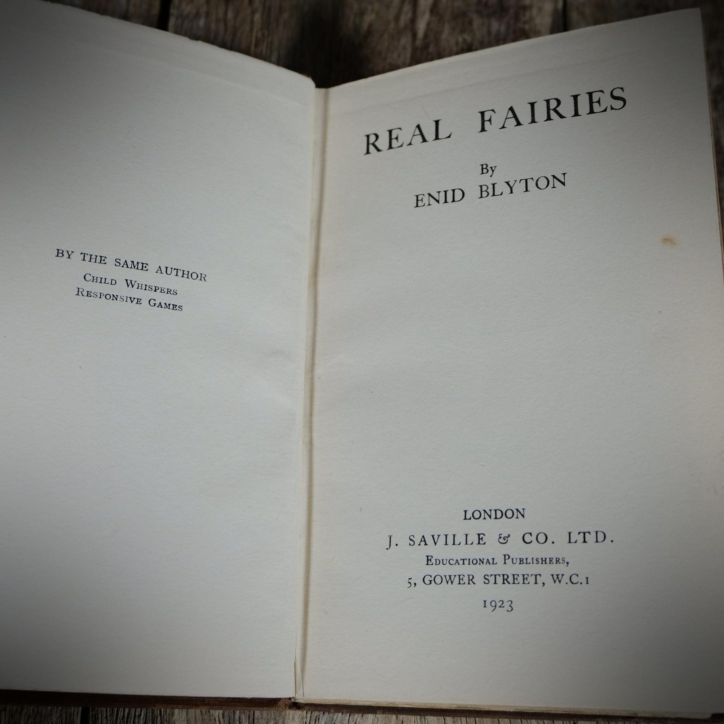 Real Fairies, Enid Blyton, 1923 J Saville & Co Hardcover