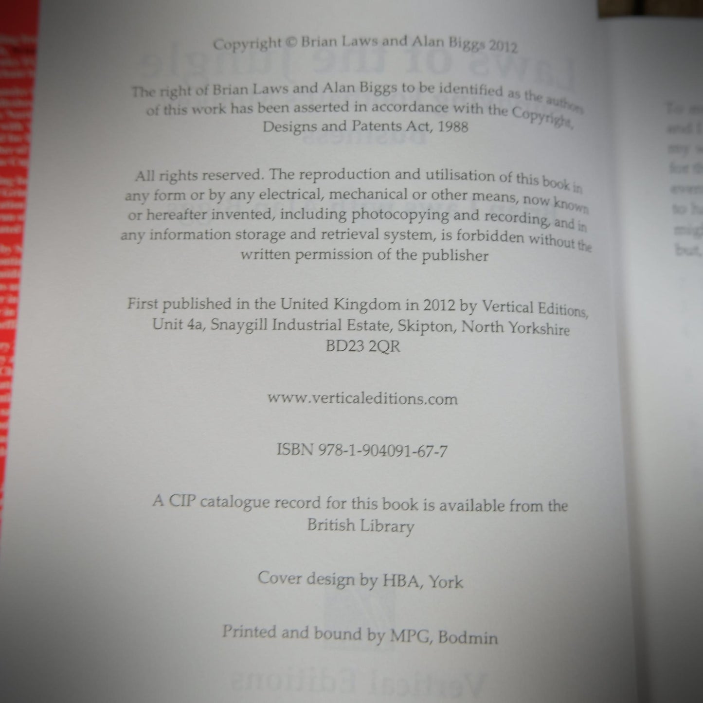 Laws of the Jungle, Brain Laws with Alan Biggs, Sheffield Wednesday Interest, 2012 Hardcover