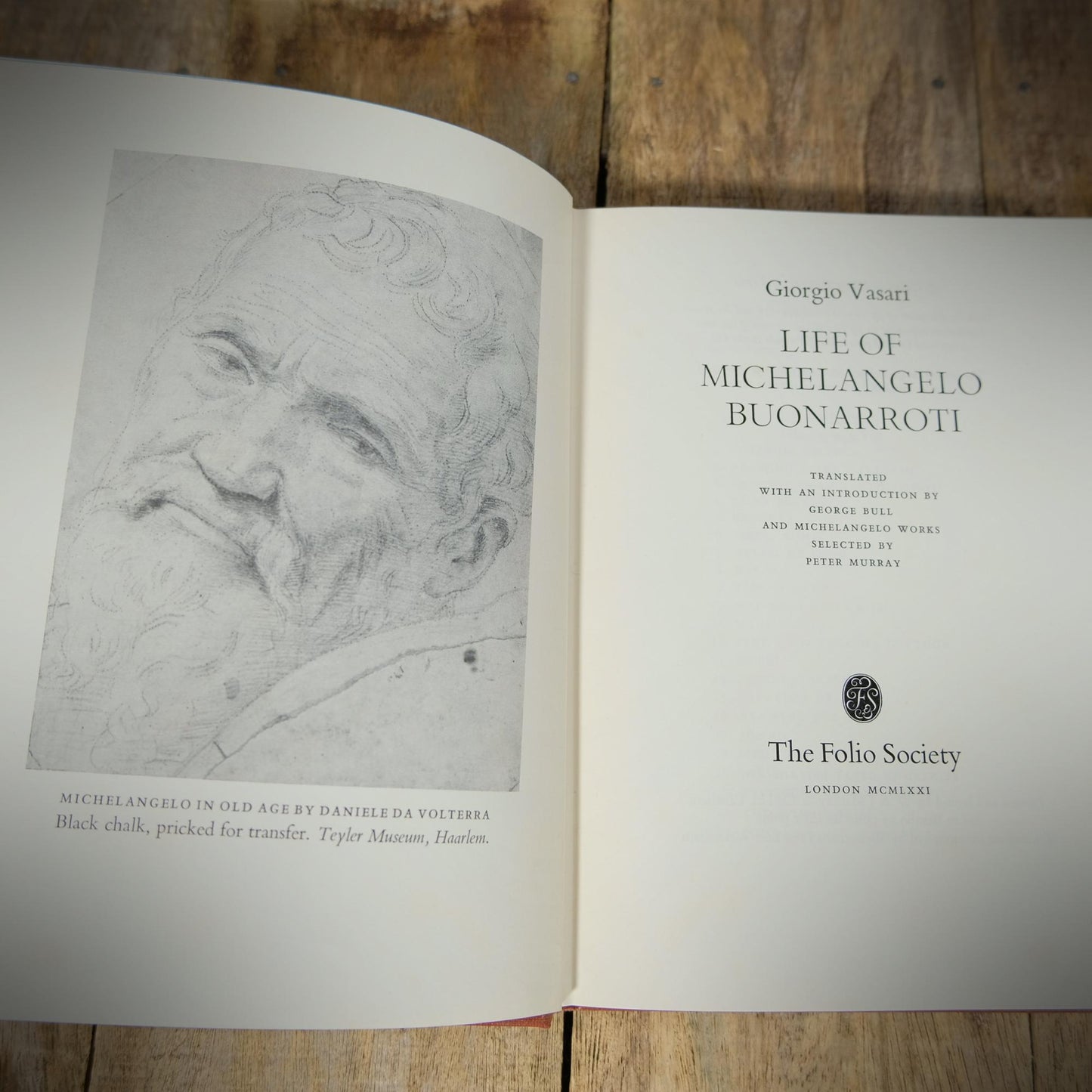 Life of Michelangelo Buonarroti, Giorgio Vasari, Folio Hardcover 1971