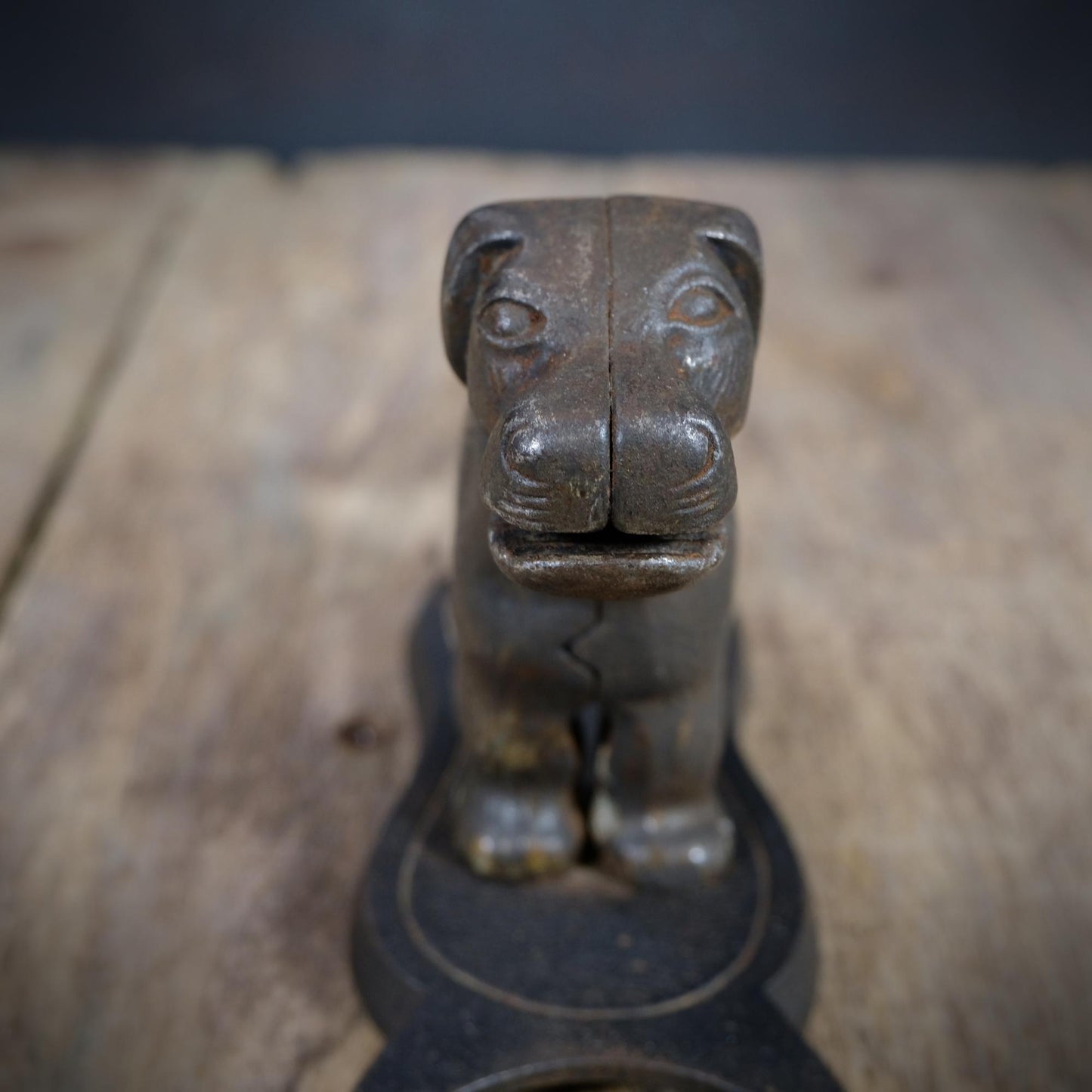 Vintage Novelty Table Nutcrackers, Biting Dog, Cast Iron Made in England