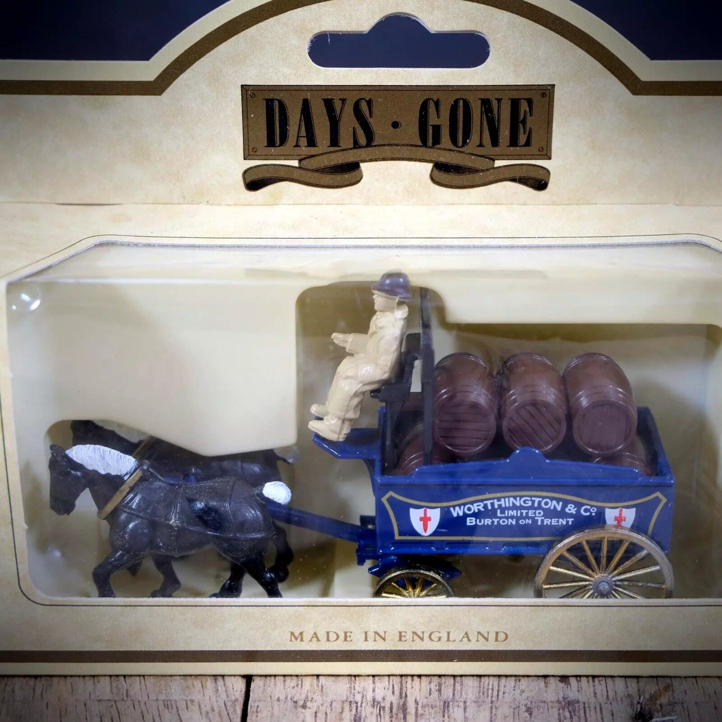 LLedo Horse Drawn Cart Brewery Dray, Worthington Ales Beer