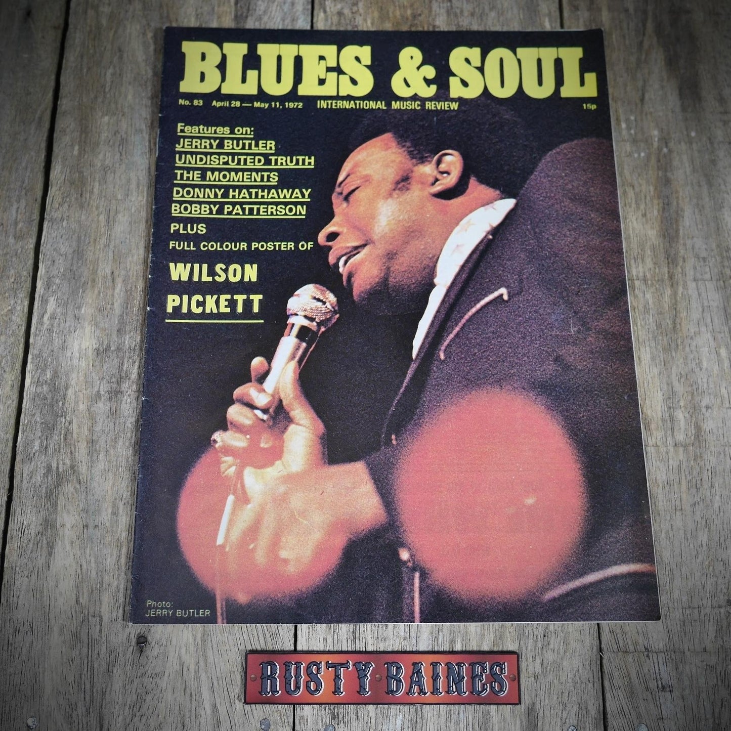 Vintage Magazine Back Issue, Blue & Soul #83 April 1972, Wilson Pickett, Jerry Butler, Donny Hathaway