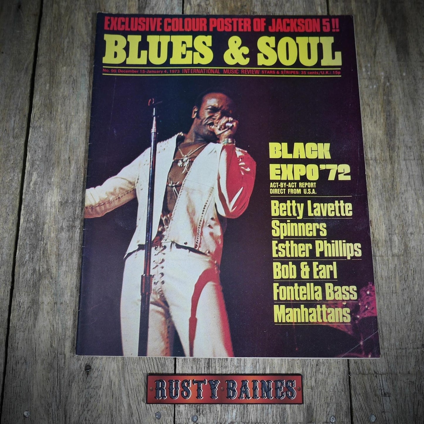 Vintage Magazine Back Issue, Blue & Soul #99 December-Jan 1973, Betty Lavette, Esther Phillips, Fontella Bass