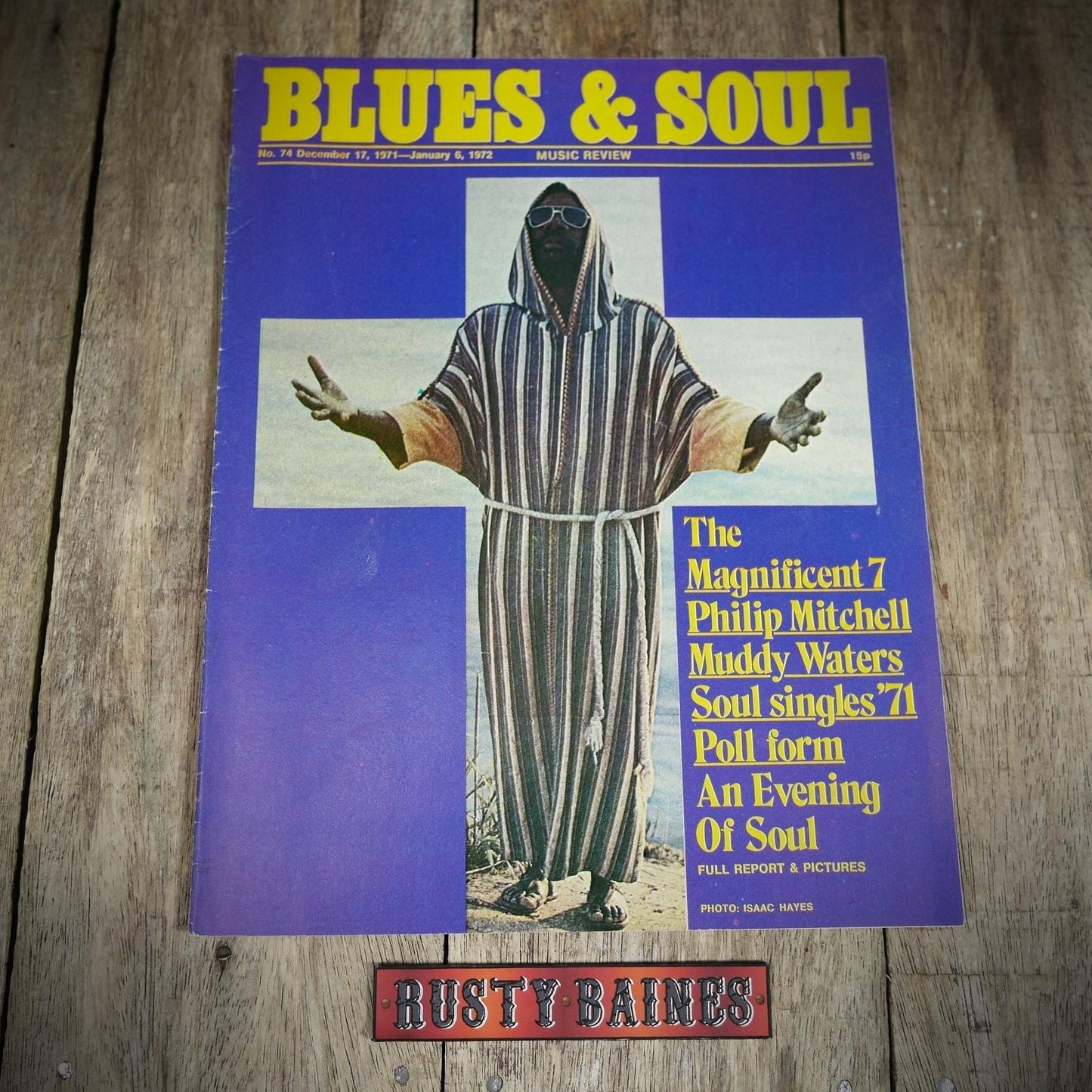 Vintage Magazine Back Issue, Blue & Soul #74 December 1971, The Magnificent 7, Philip Mitchell, Muddy Waters