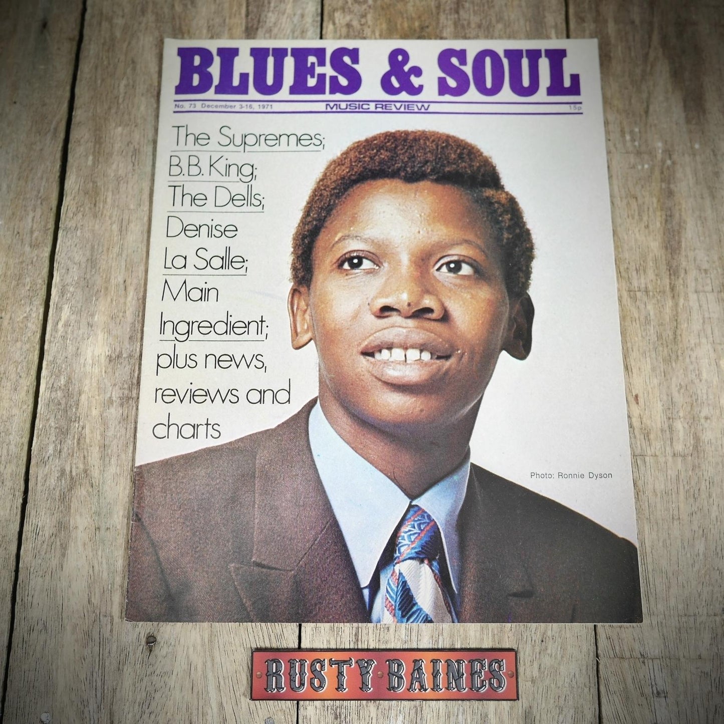 Vintage Magazine Back Issue, Blue & Soul #73 December 1971, The Supremes, B B King, Denise La Salle