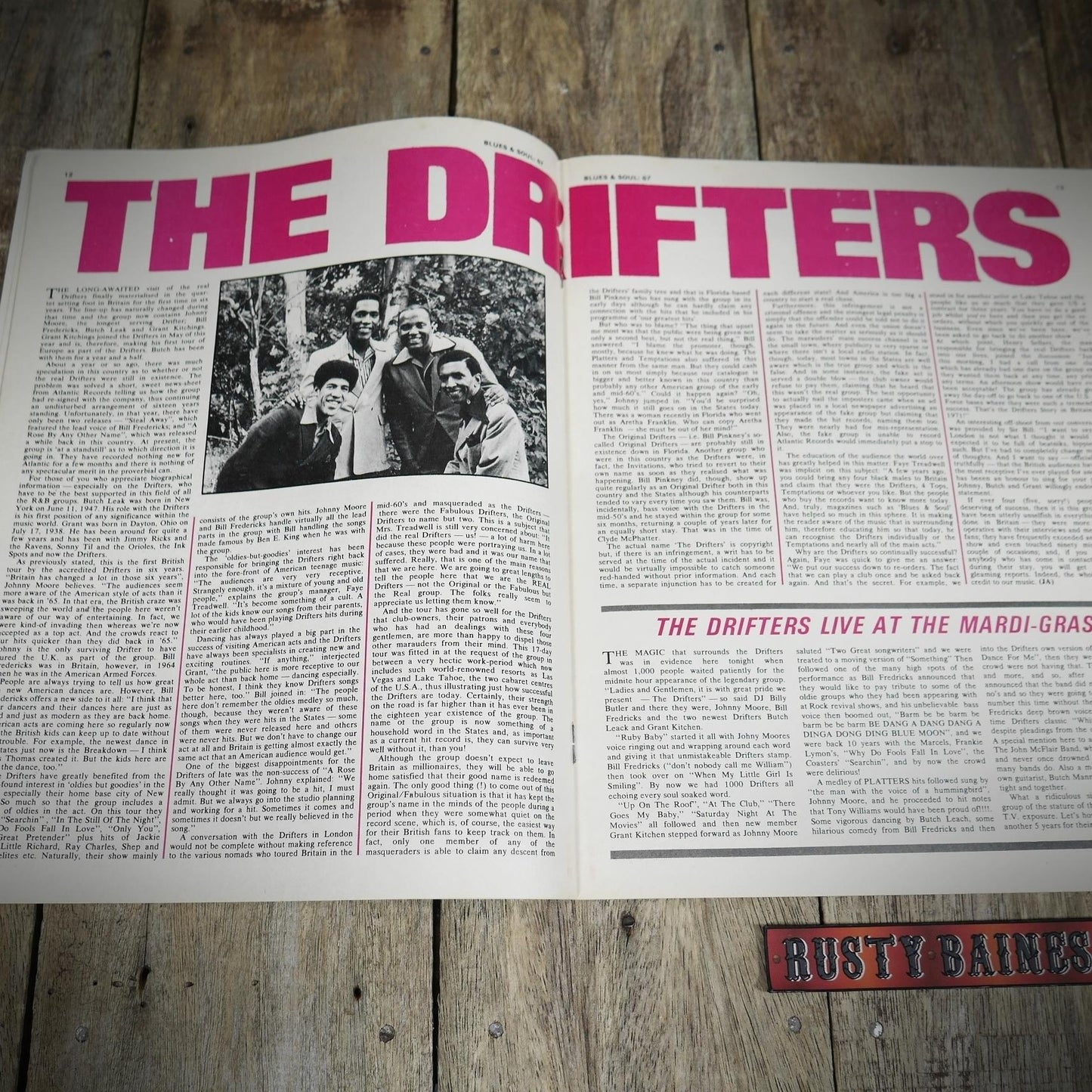 Vintage Magazine Back Issue, Blue & Soul #67 September 1971, Al Green, The Elgins, Dave Godin