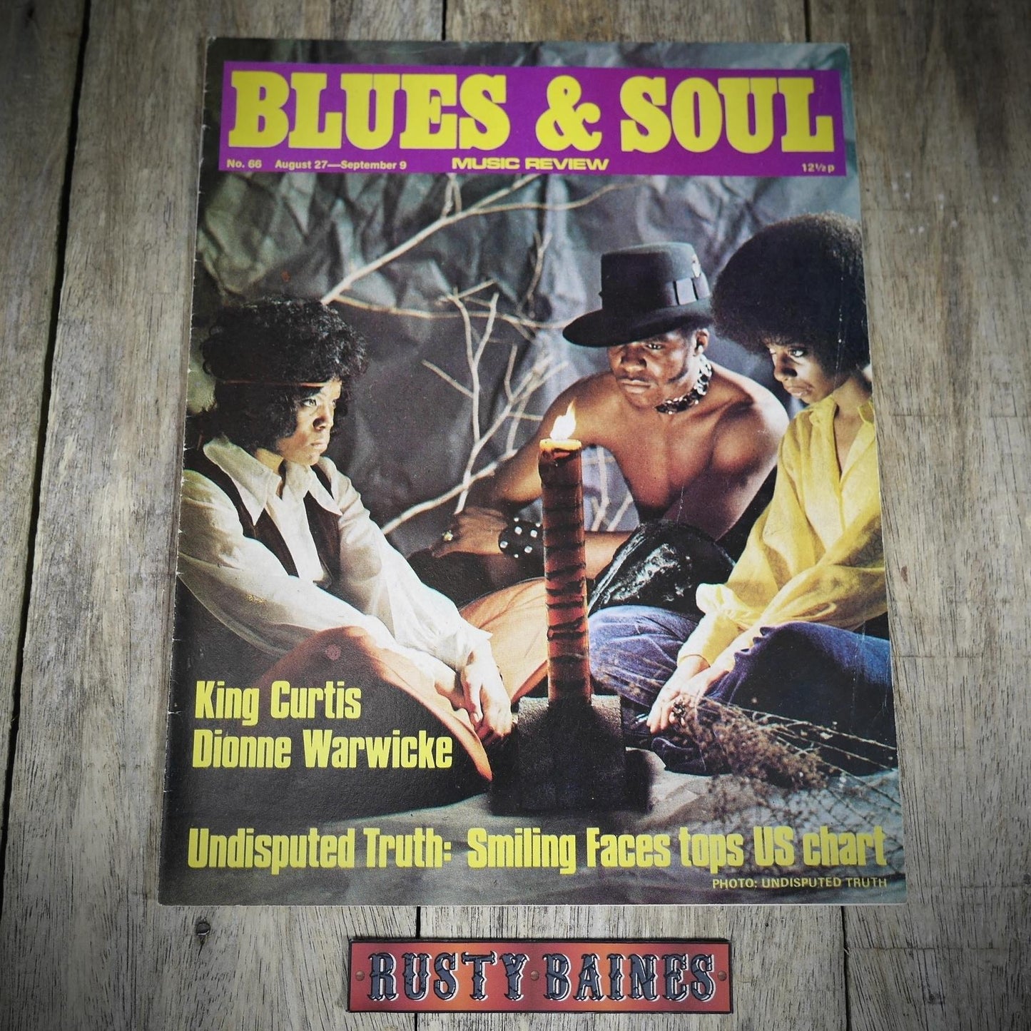 Vintage Magazine Back Issue, Blue & Soul #66 August 1971 King Curtis, Dionne Warwicke, Undisputed Truth
