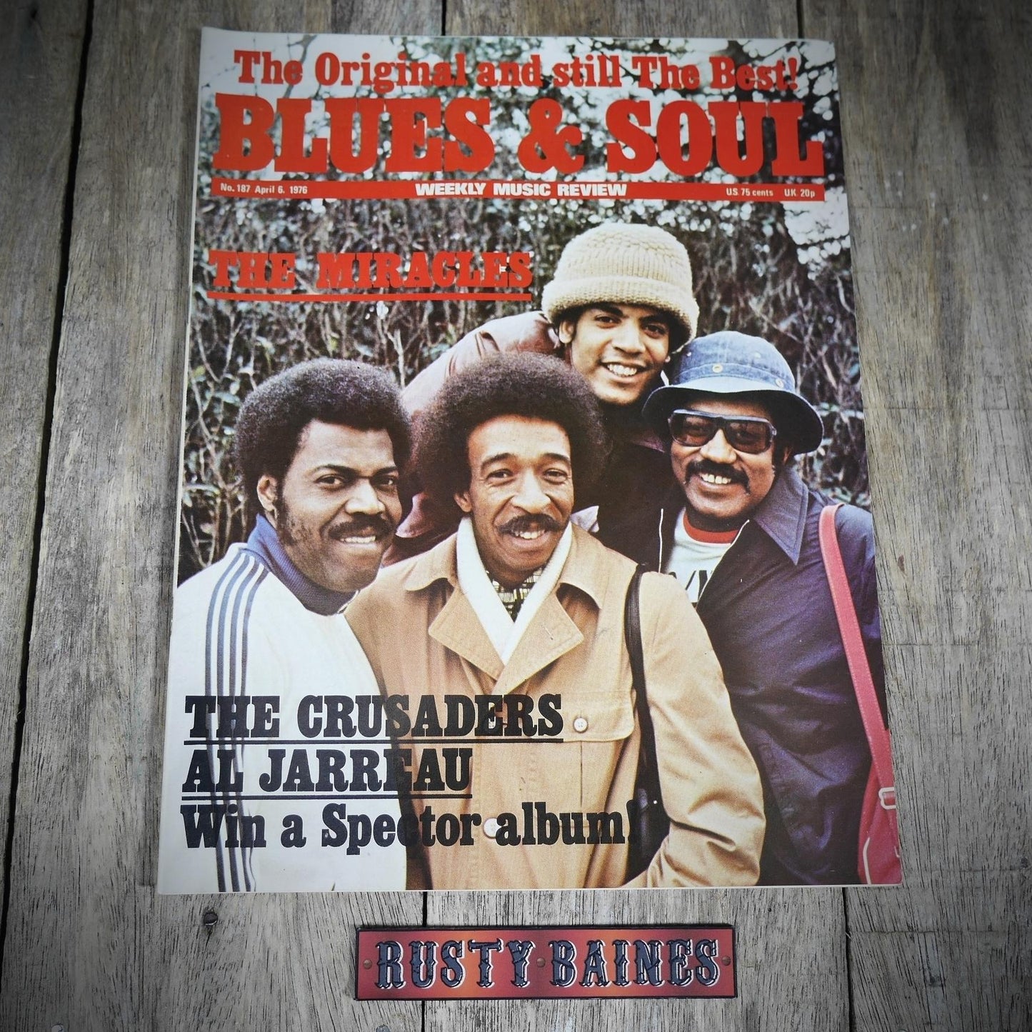 Vintage Magazine Back Issue, Blue & Soul #187 April 1976, The Crusaders, Al Jarreau, Miracles