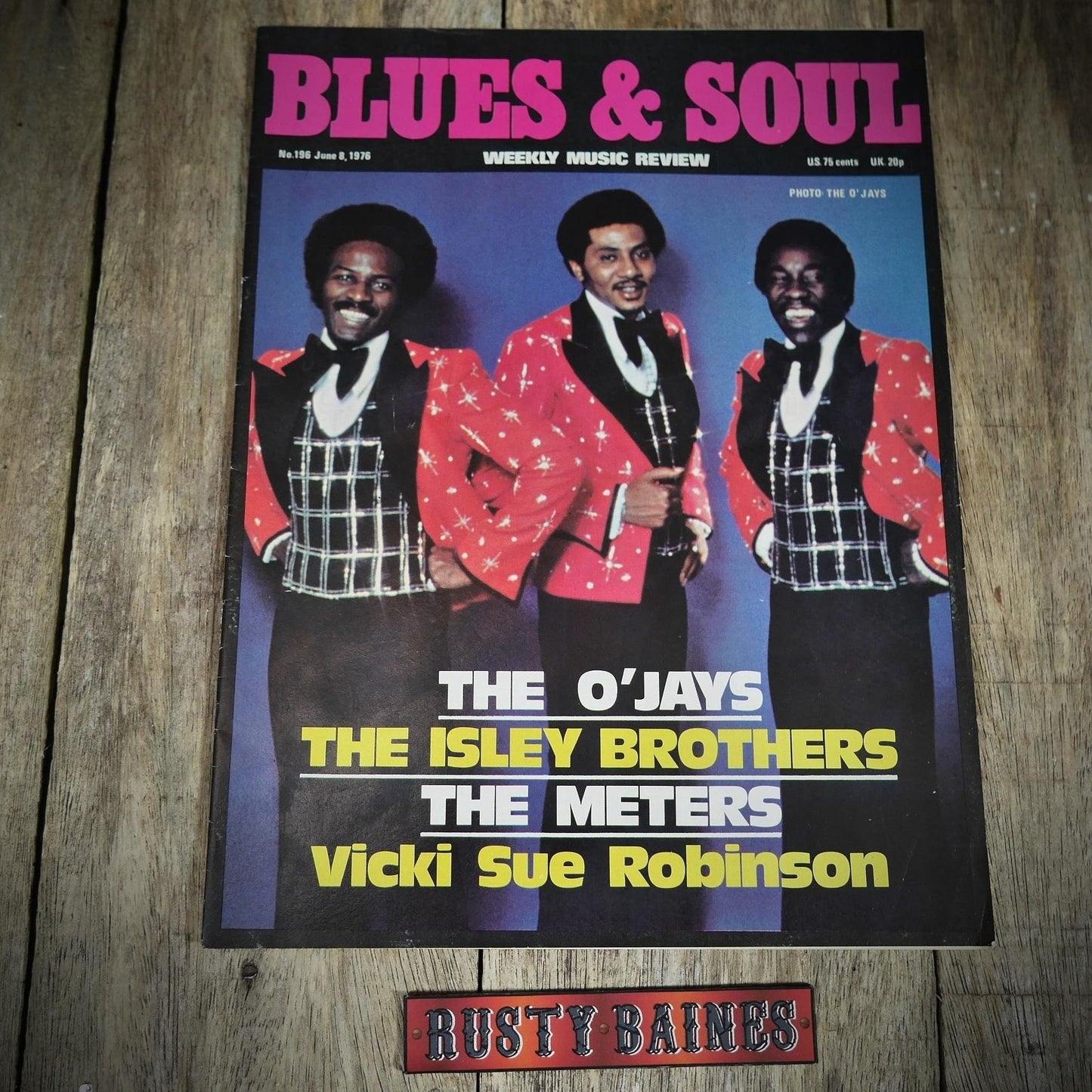 Vintage Magazine Back Issue, Blue & Soul #196 June 1976, The O'Jays, Isley Brothers, Meters
