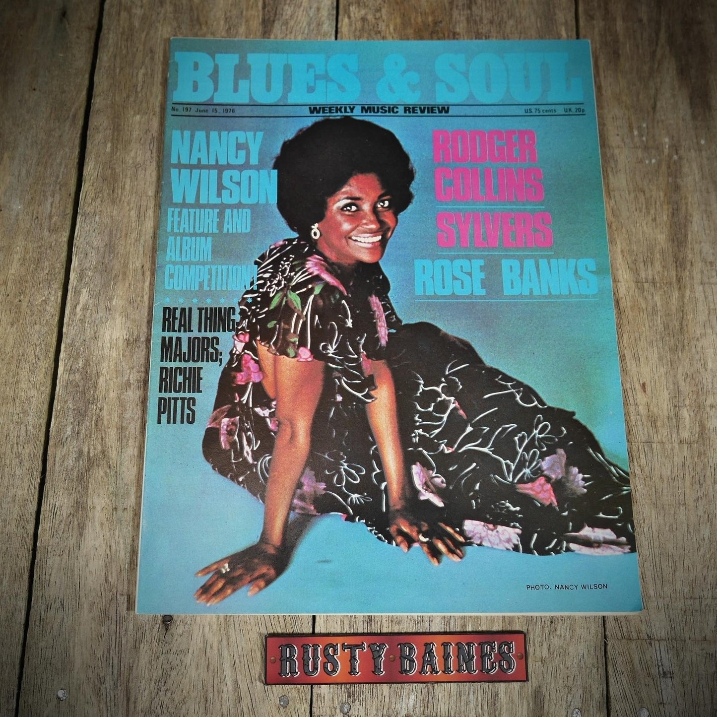 Vintage Magazine Back Issue, Blue & Soul #197 June 1976, Nancy Wilson, Rodger Collins, Rose Banks
