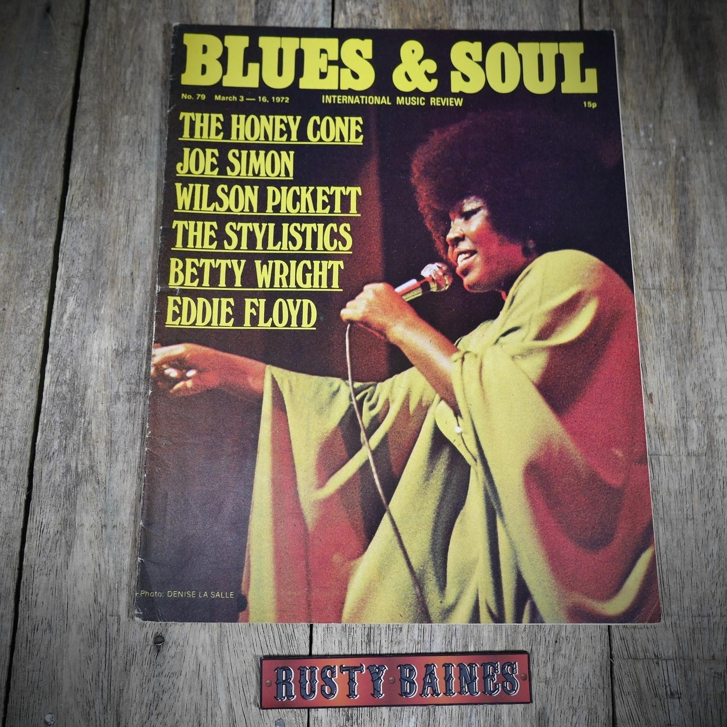 Vintage Magazine Back Issue, Blue & Soul #79 March 1972, The Honey Cone, Joe Simon, Wilson Pickett, Betty Wright