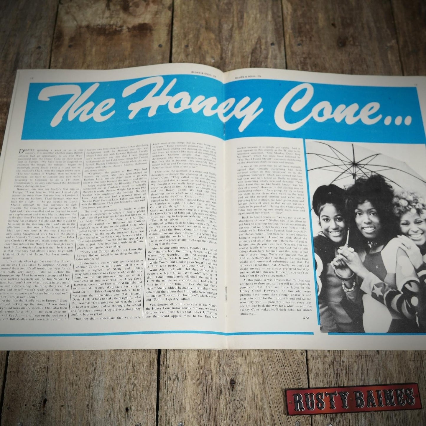 Vintage Magazine Back Issue, Blue & Soul #79 March 1972, The Honey Cone, Joe Simon, Wilson Pickett, Betty Wright