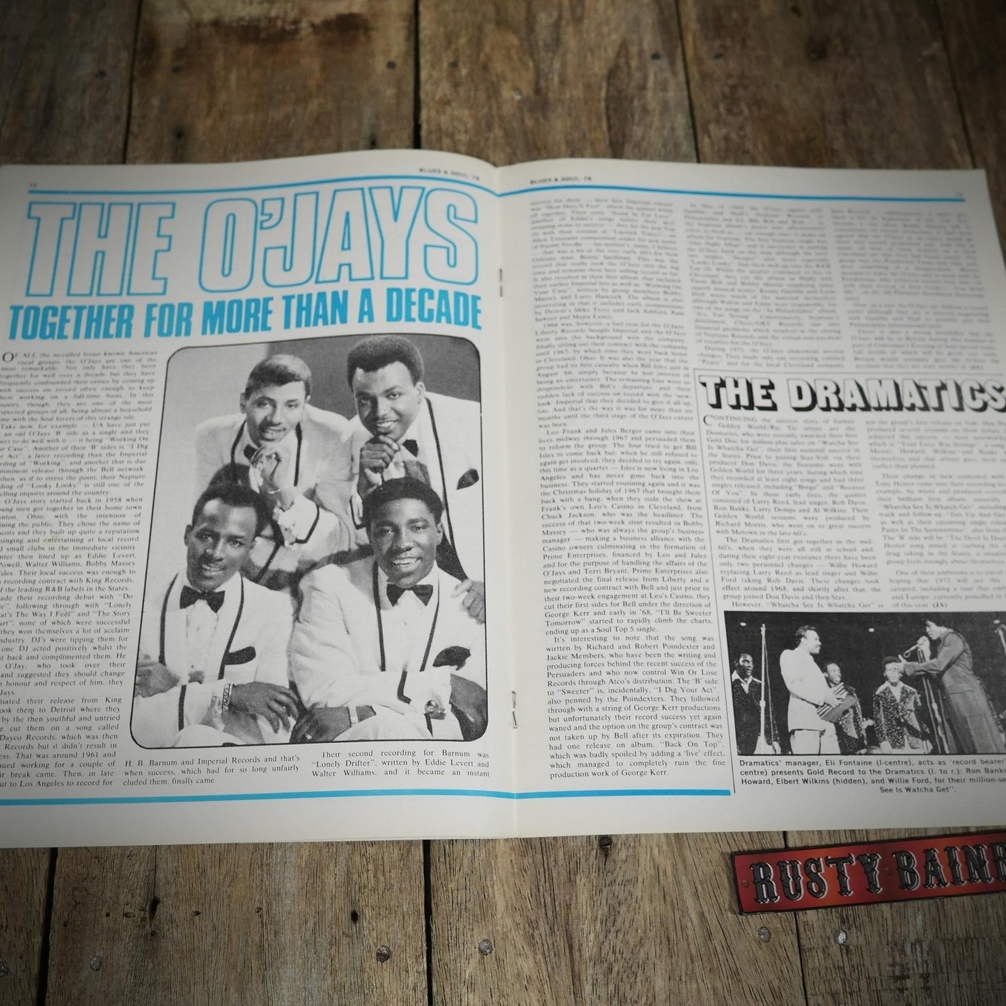 Vintage Magazine Back Issue, Blue & Soul #78 February 1972, The O'Jays, Chuck Berry, Don Gradner