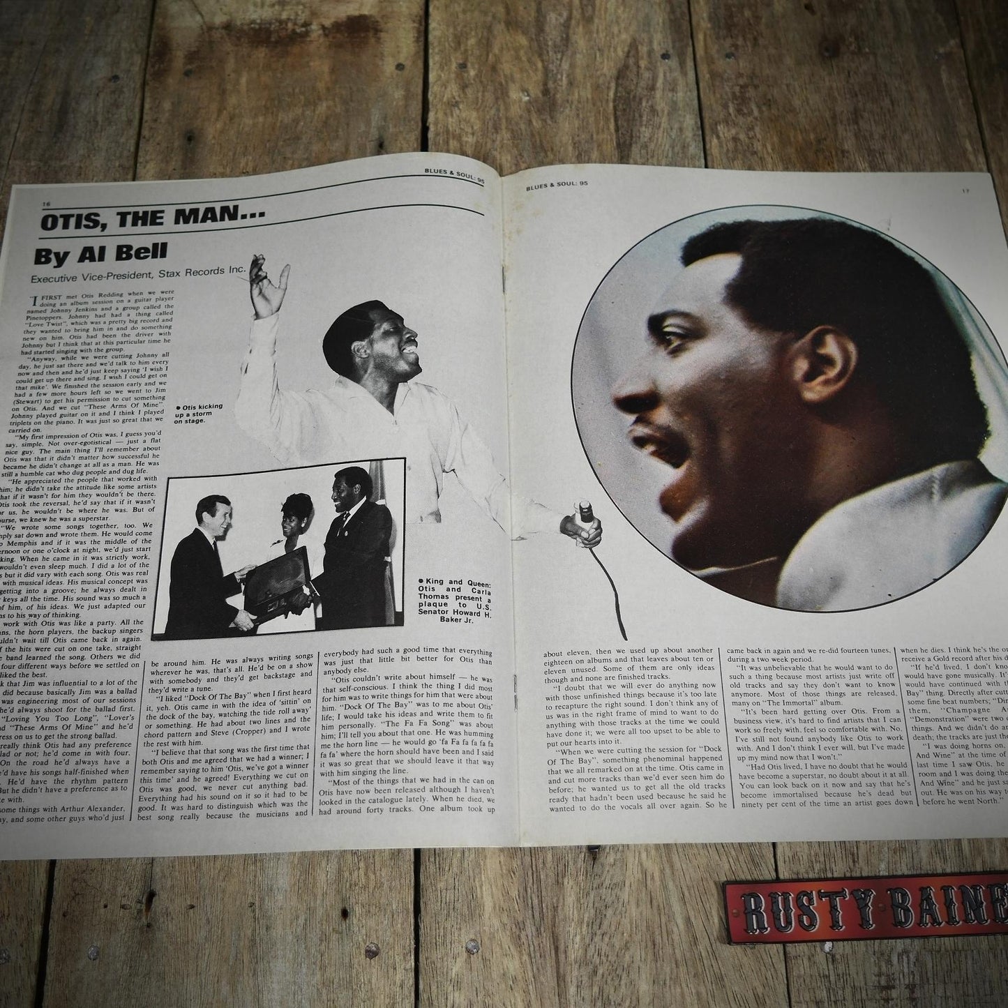Vintage Magazine Back Issue, Blue & Soul #95 October 1972, Delfonics, Thelma Houston, Otis Redding