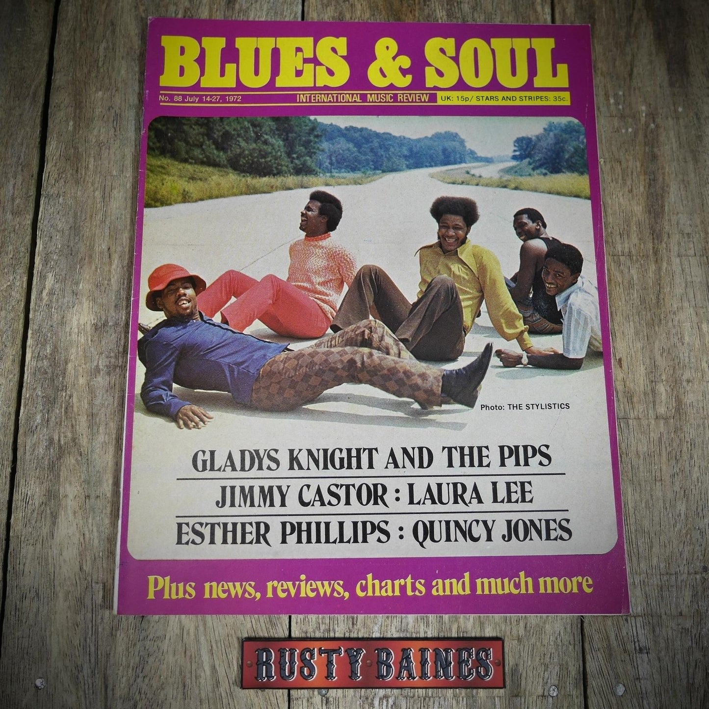 Vintage Magazine Back Issue, Blue & Soul #88 July 1972, Gladys Knight, Jimmy Castor, Esther Phillips