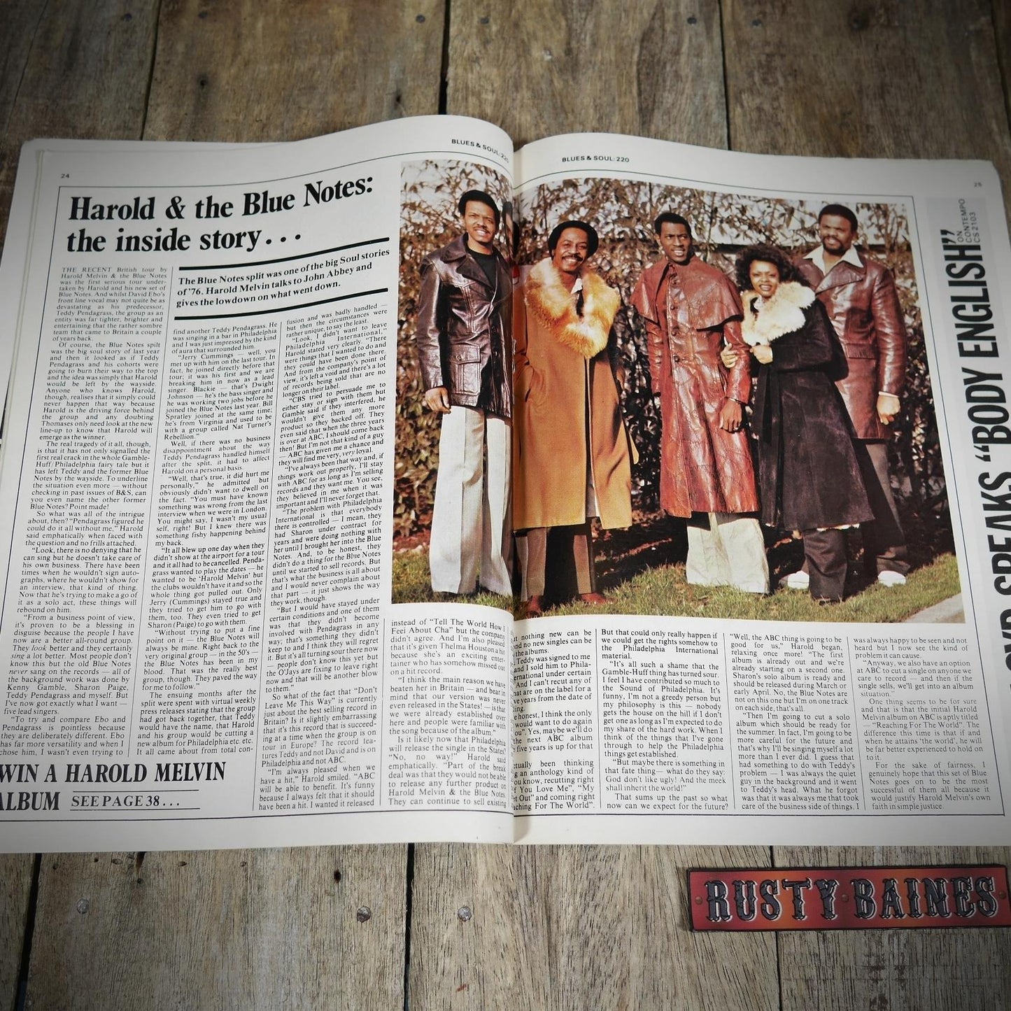 Vintage Magazine Back Issue, Blue & Soul #220 March 1977, Harold Melvin, Boney M, Alvin Cash, Walter Jackson