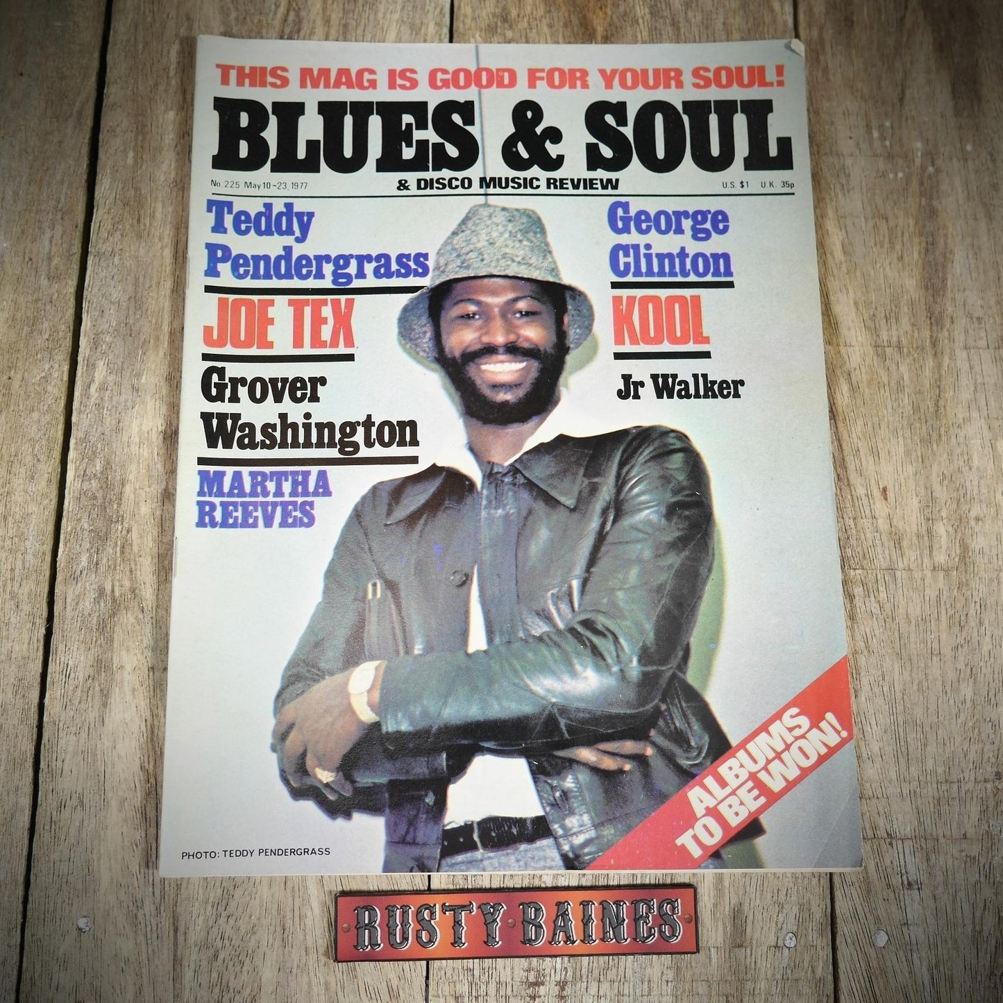 Vintage Magazine Back Issue, Blue & Soul #225 May 1977, Teddy Pendergrass, Joe Tex, Grover Washington