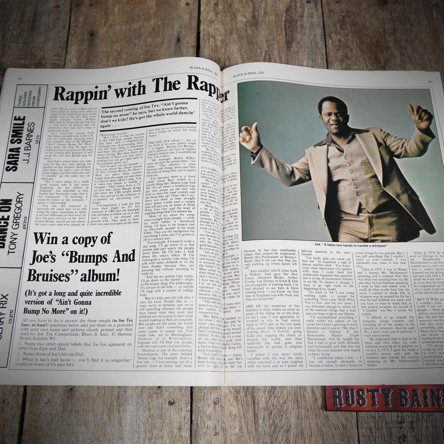 Vintage Magazine Back Issue, Blue & Soul #225 May 1977, Teddy Pendergrass, Joe Tex, Grover Washington