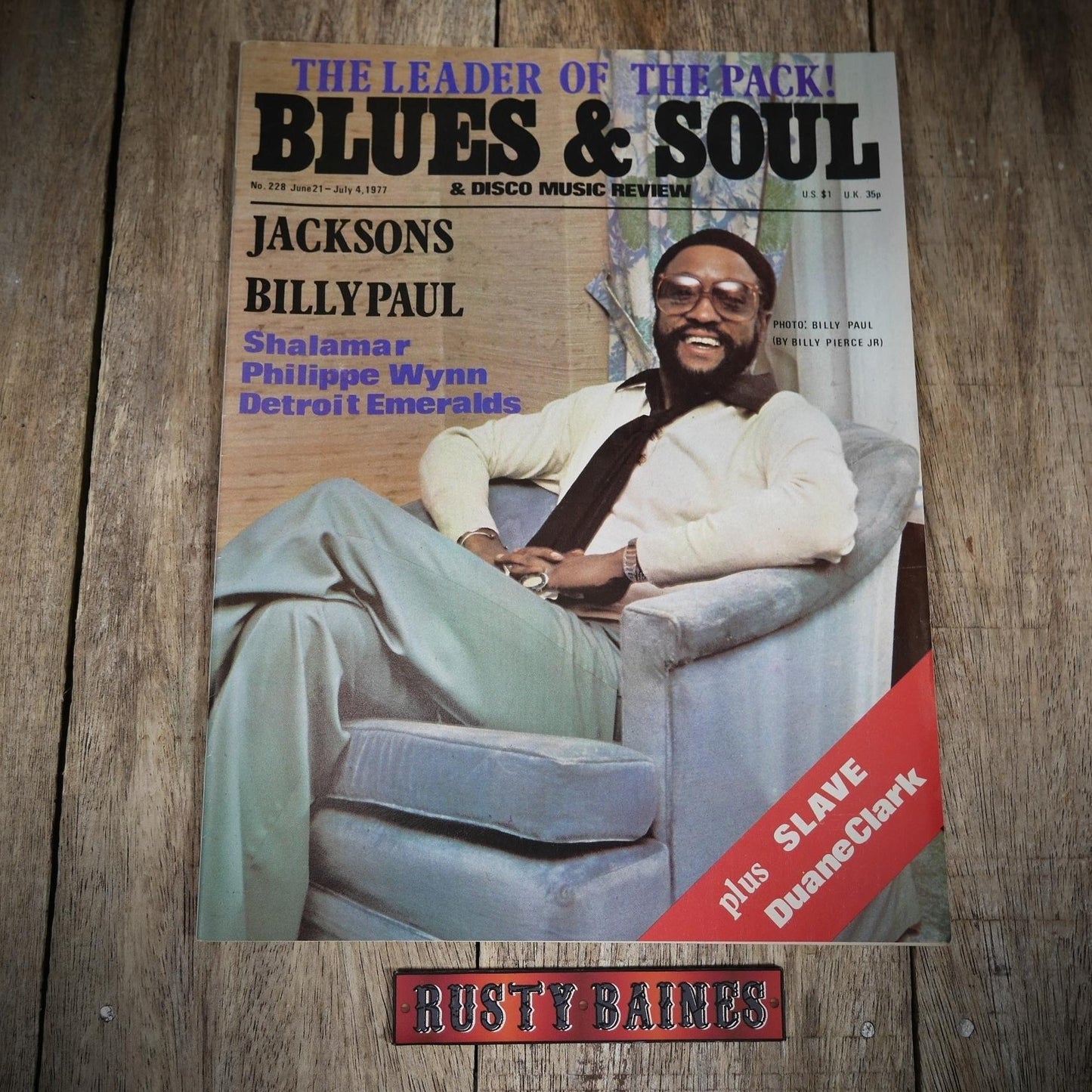 Vintage Magazine Back Issue, Blue & Soul #228 June 1977, The Jacksons, Billy Paul, Detroit Emeralds