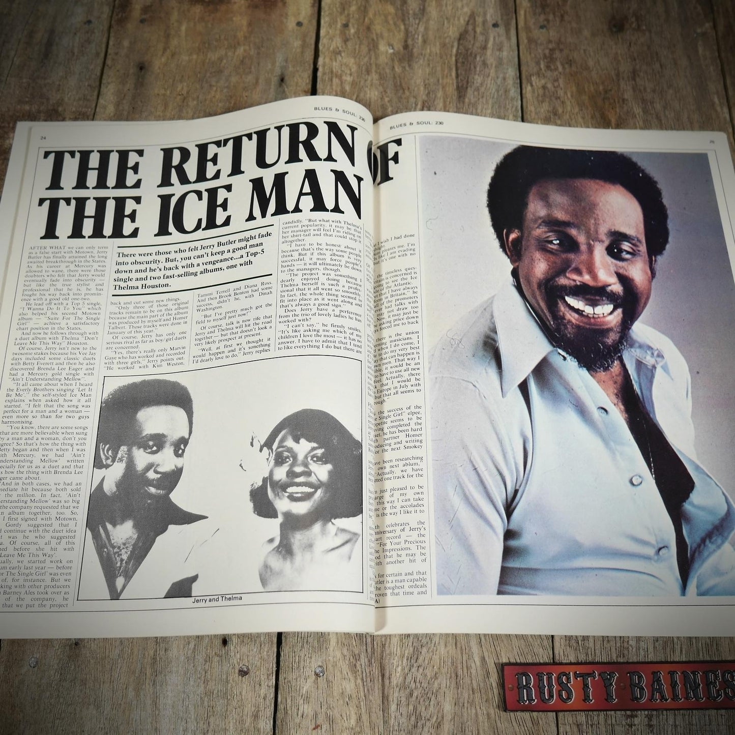 Vintage Magazine Back Issue, Blue & Soul #230 August 1977, Johnnie Taylor, The Floaters, Jerry Butler
